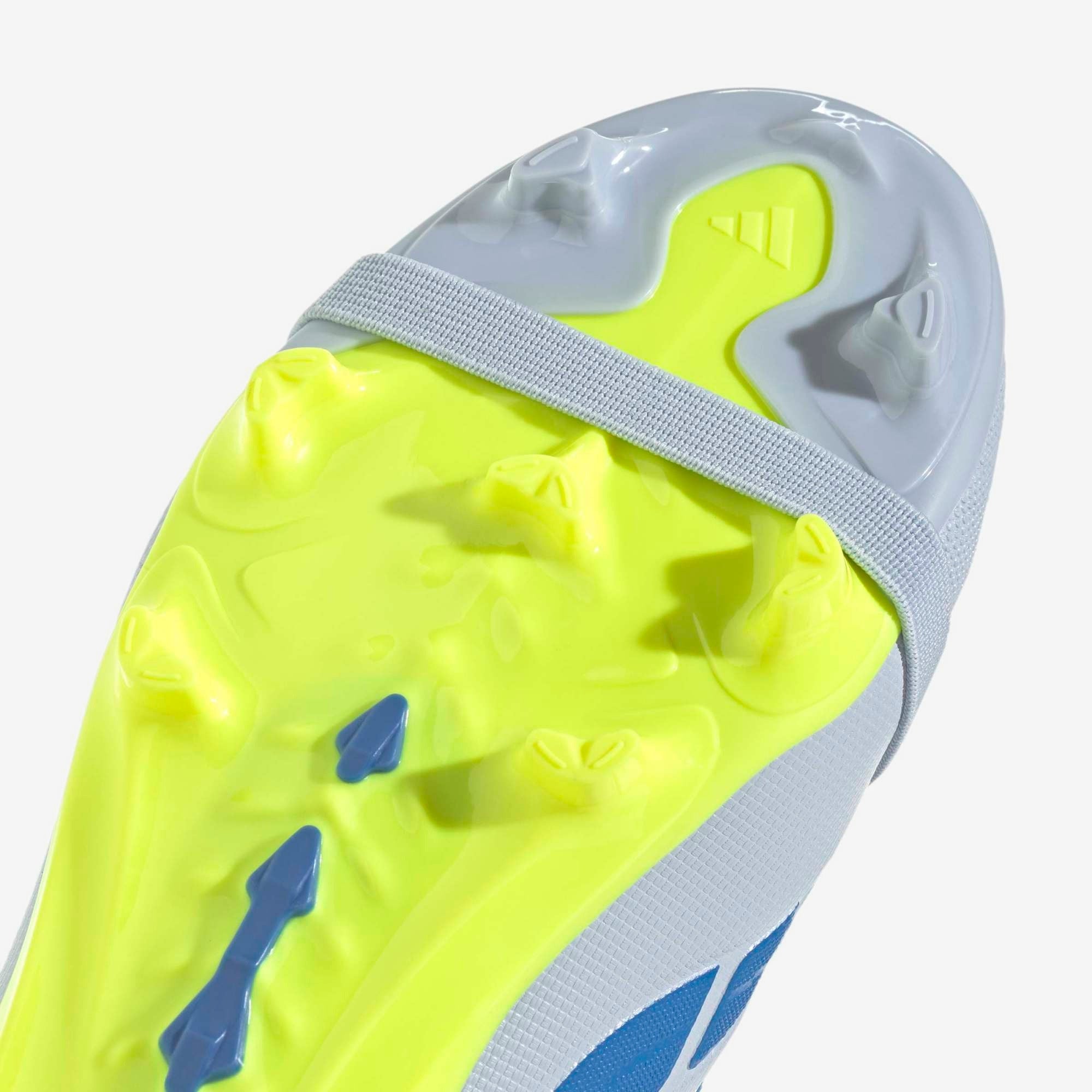 adidas Jr. Predator League Fold-Over Tongue Big Kids' Firm-Ground Low-Top Soccer Cleats - Crystal Sky / Ray Blue / Team Solar Yellow 2