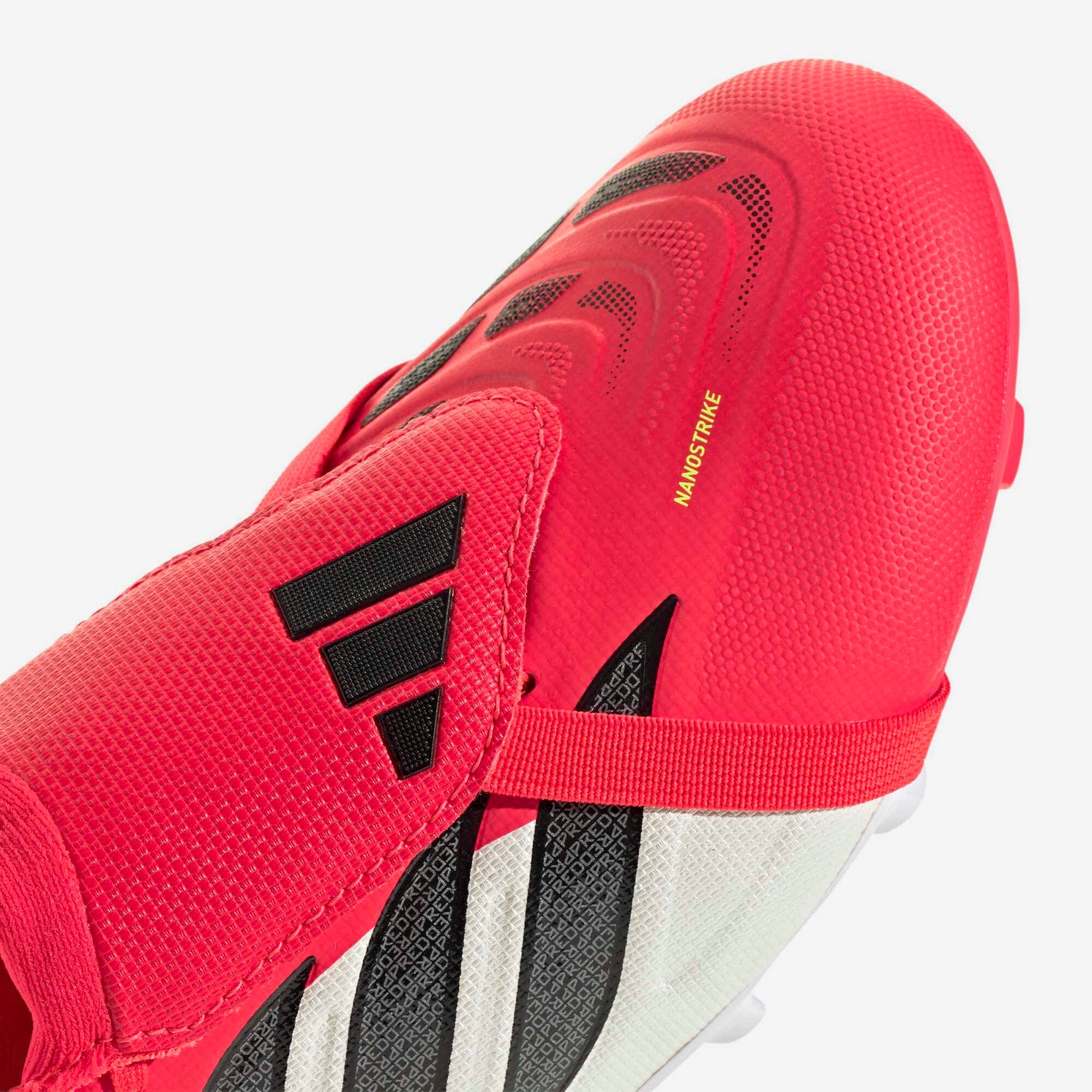 adidas Jr. Predator League Fold-Over Tongue Big Kids' Firm-Ground Low-Top Soccer Cleats - Lucid Red / Core Black / Cloud White