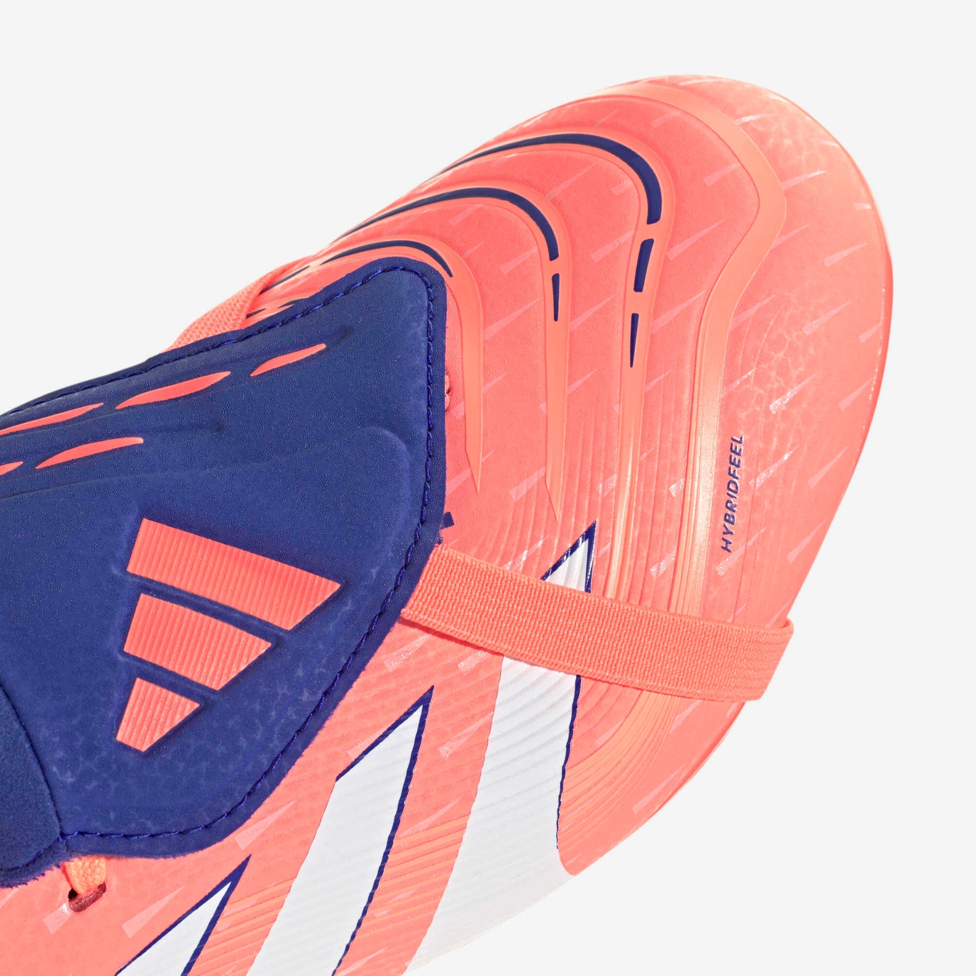 adidas Jr. Predator League Fold-Over Tongue Big Kids' Firm/Multi-Ground Low-Top Soccer Cleats - Signal Coral / Cloud White / Beam Orange