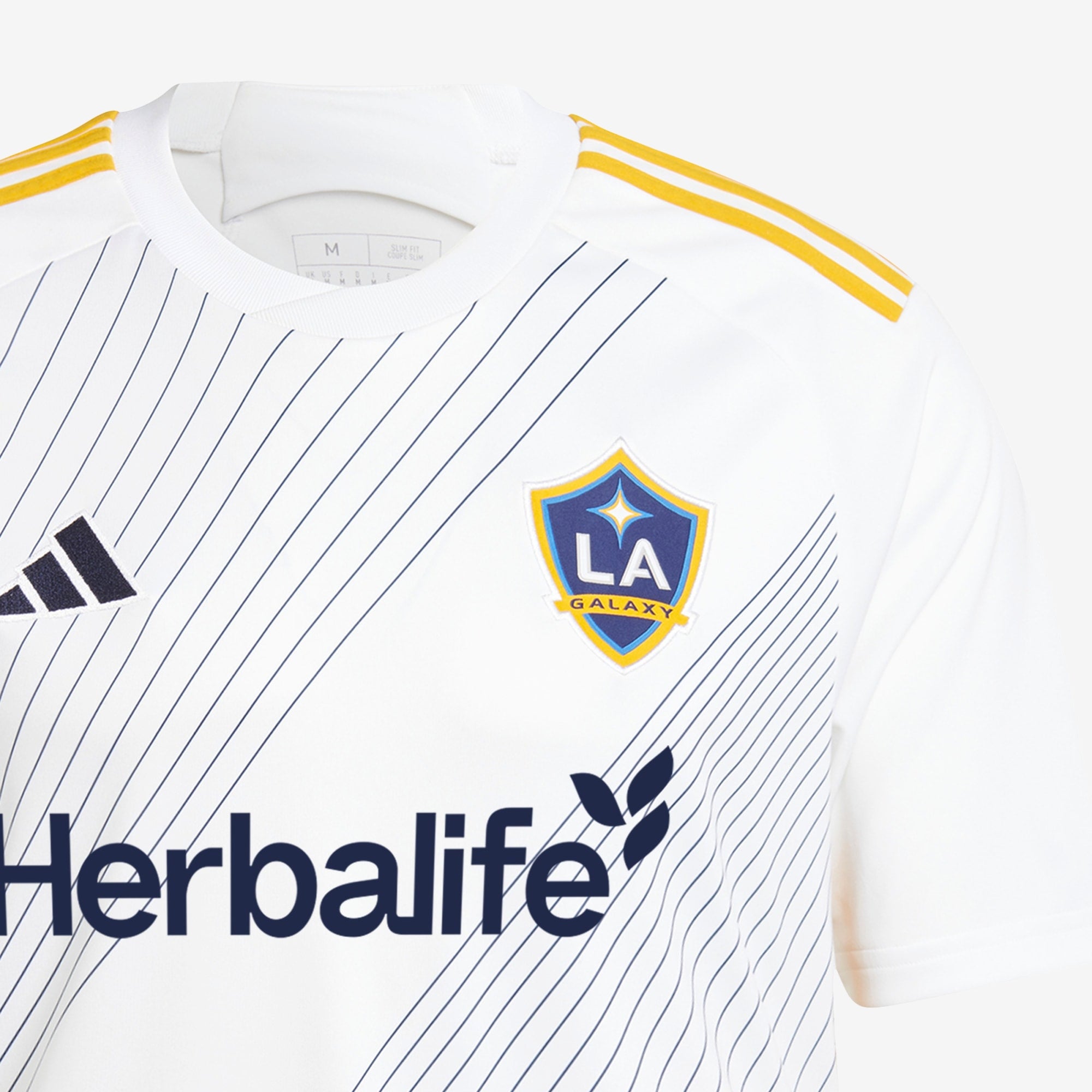 adidas LA Galaxy 2024/25 Stadium Home Men's AEROREADY Soccer Replica Jersey - White