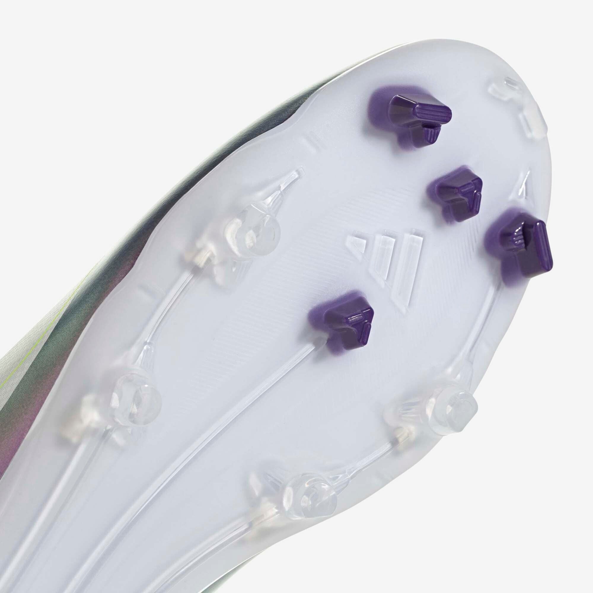 adidas Messi F50 League Firm/Multi-Ground Low-Top Soccer Cleats - Cloud White / Core Black / Purple