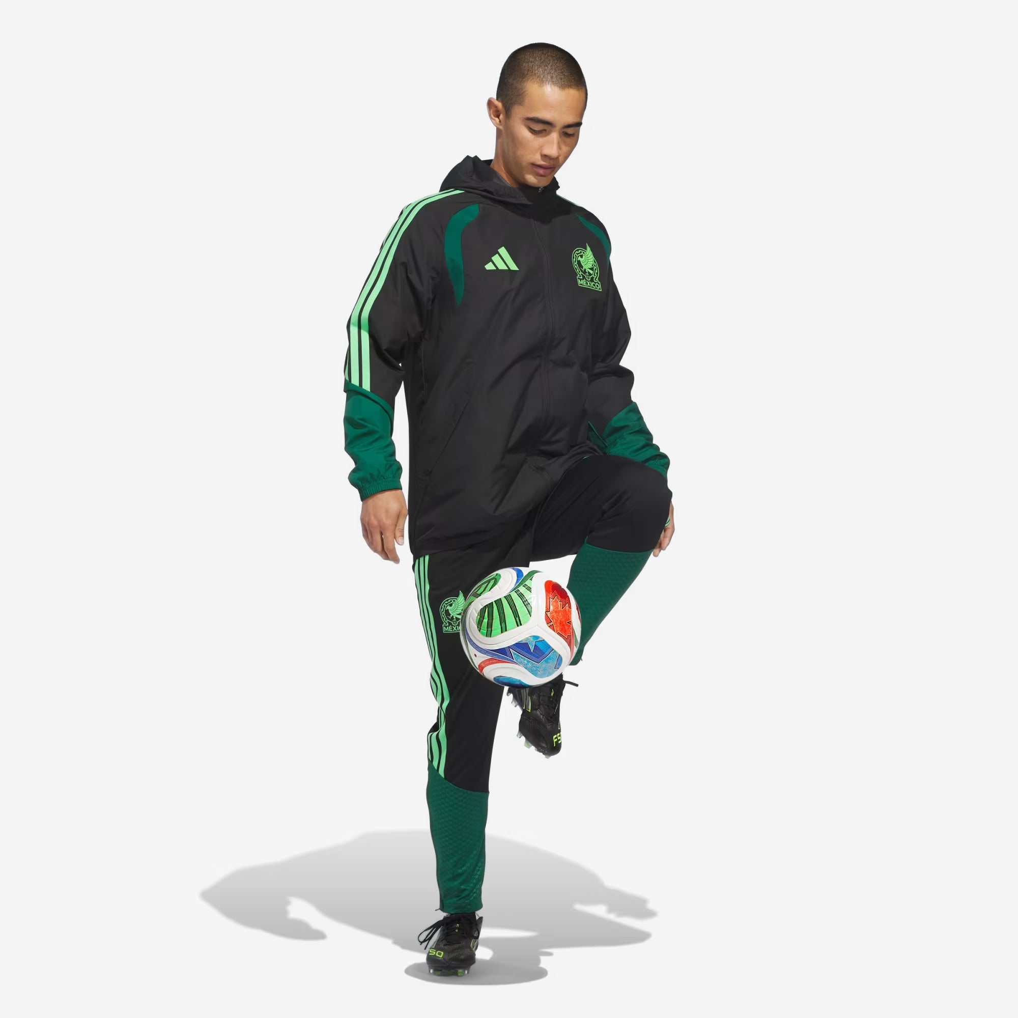 adidas Mexico 2026 Tiro All Weather Men's Soccer Jacket - Black