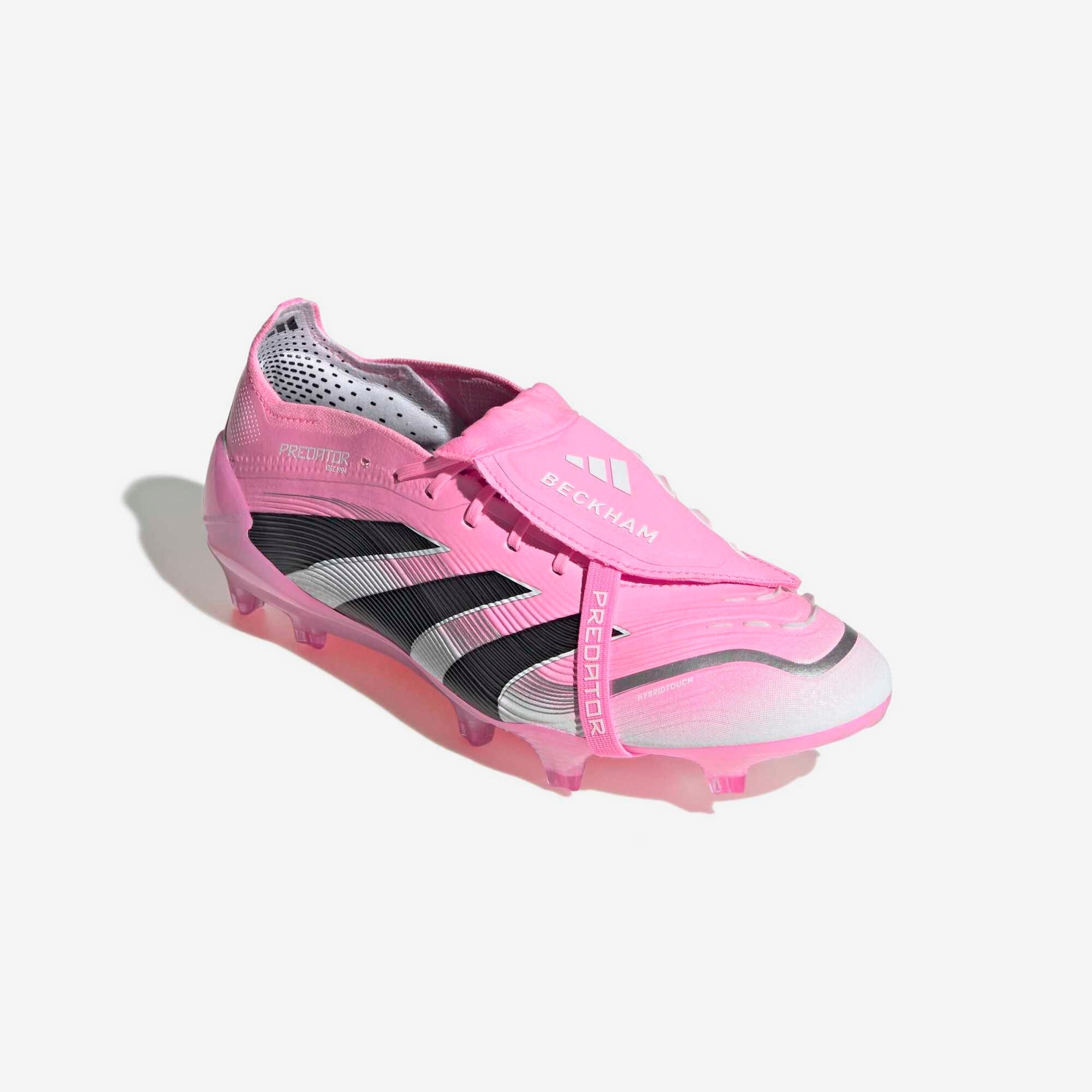 adidas Predator Elite Fold-Over Tongue Firm-Ground Low-Top Soccer Cleats - Beam Pink / Core Black / Cloud White