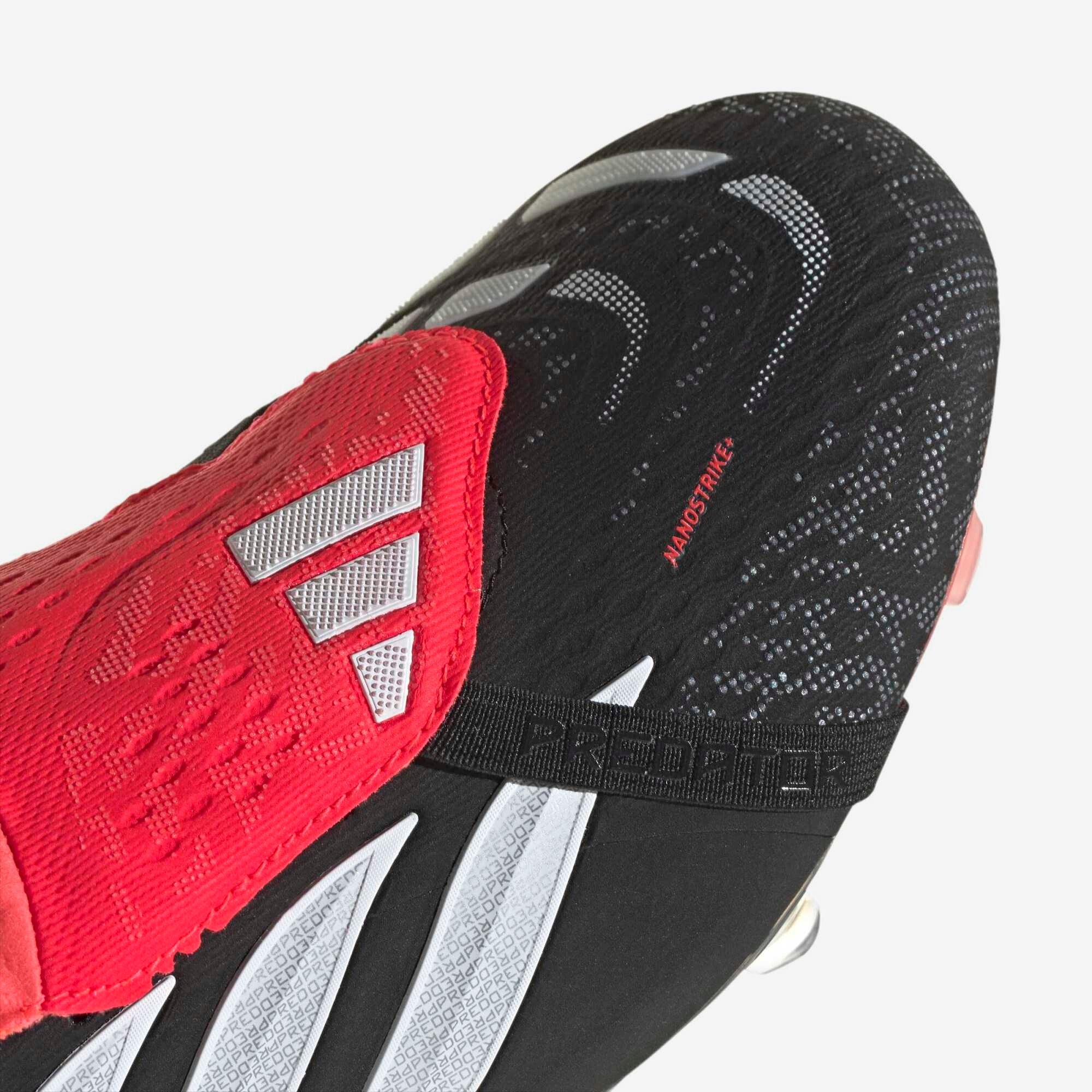 adidas Predator Elite Fold-Over Tongue Firm-Ground Low-Top Soccer Cleats - Core Black / Cloud White / Lucid Red