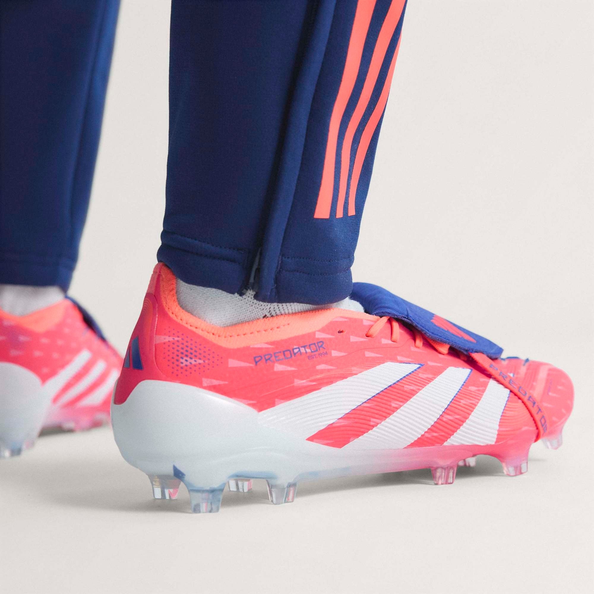 adidas Predator Elite Fold-Over Tongue Firm-Ground Low-Top Soccer Cleats - Signal Coral / Cloud White / Beam Orange