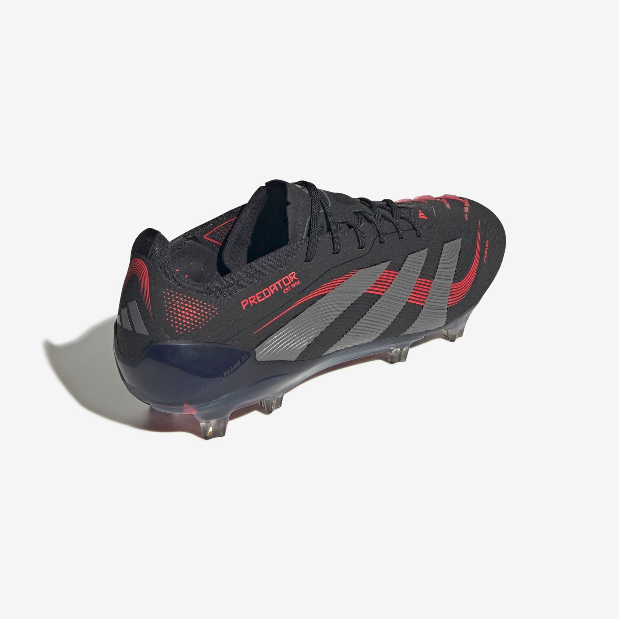 adidas Predator Elite FG Low-Top Soccer Cleats - Core Black / Grey Four / Lucid Red