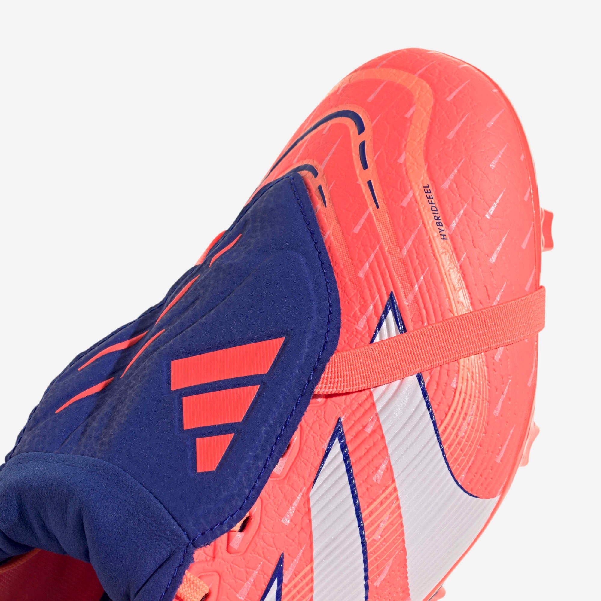 adidas Predator League Fold-Over Tongue Firm/Multi-Ground Low-Top Soccer Cleats - Signal Coral / Cloud White / Beam Orange