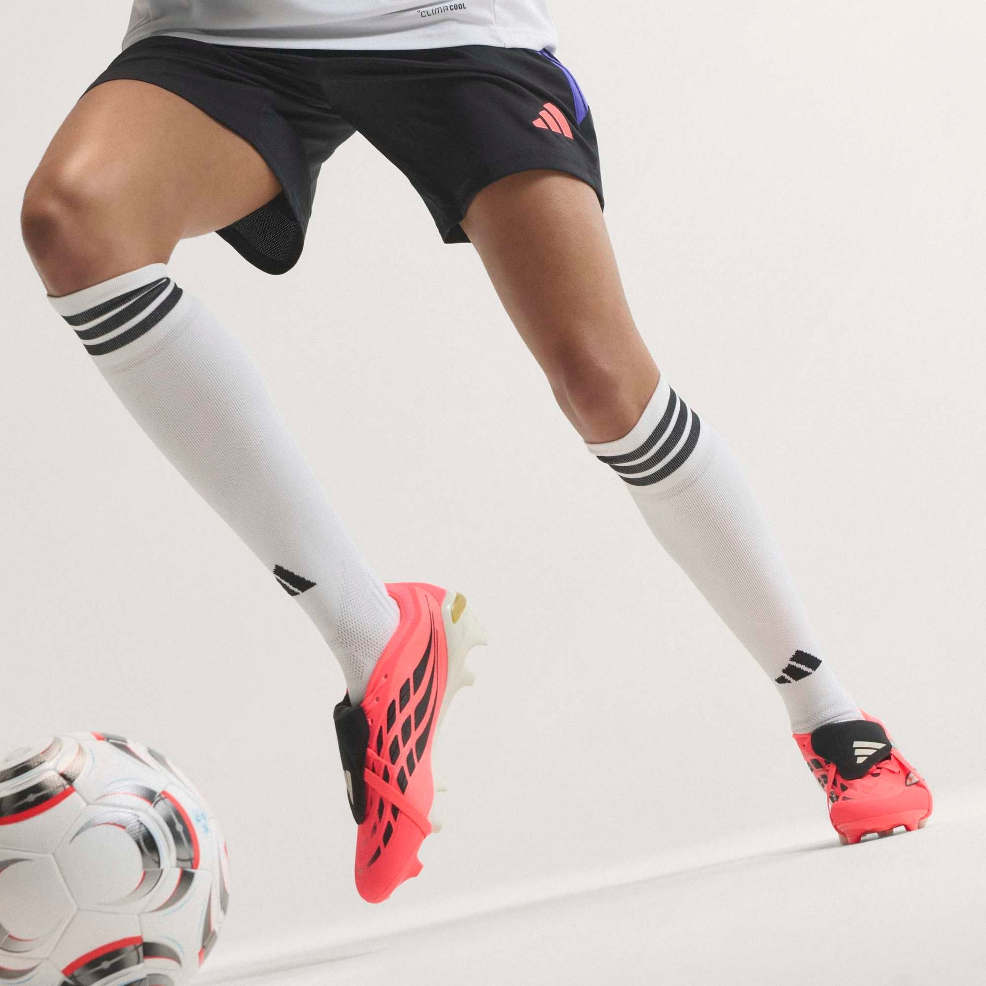 adidas Predator League Fold-Over Tongue Firm-Ground Low-Top Soccer Cleats - Solar Turbo / Thermal Chrome / Core Black