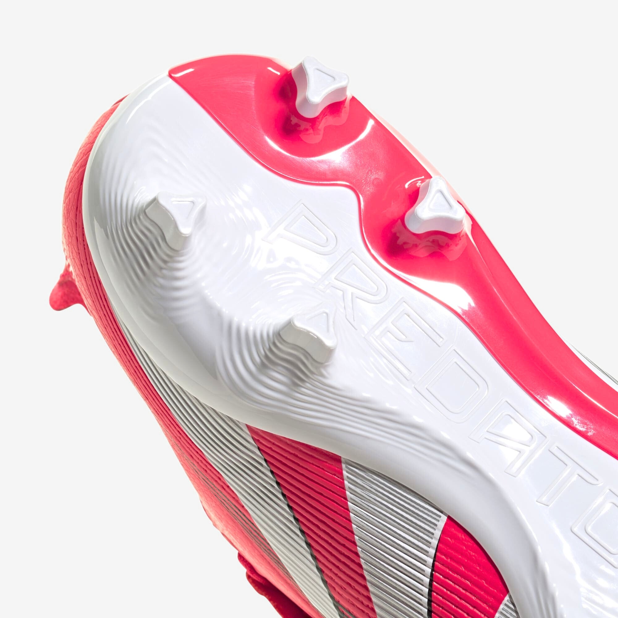 adidas Predator League Fold-Over Tongue FG/MG Low-Top Soccer Cleats - Lucid Red / Cloud White / Core Black