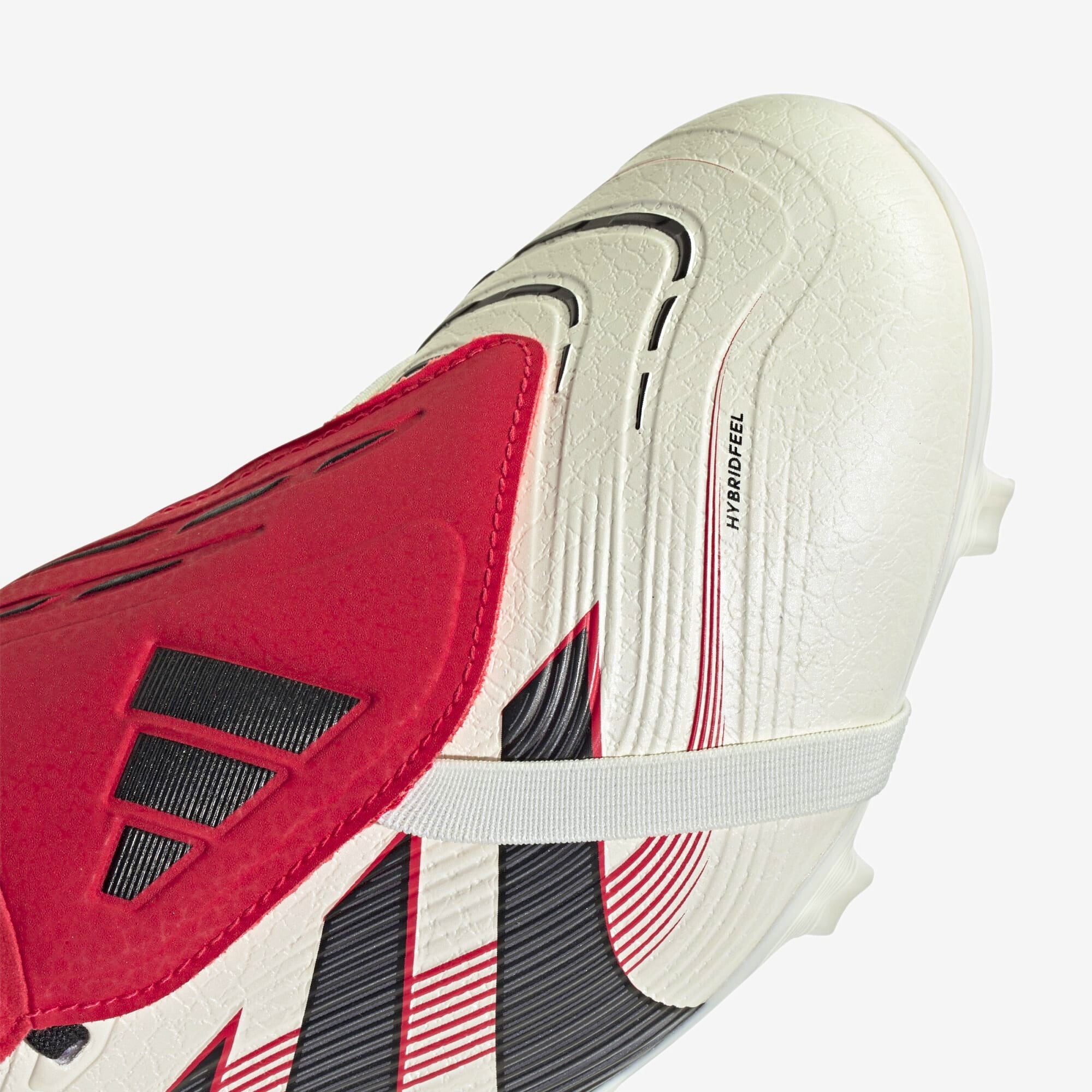 adidas Predator League Fold-Over Tongue FG/MG Low-Top Soccer Cleats - Off White / Core Black / Pure Ruby