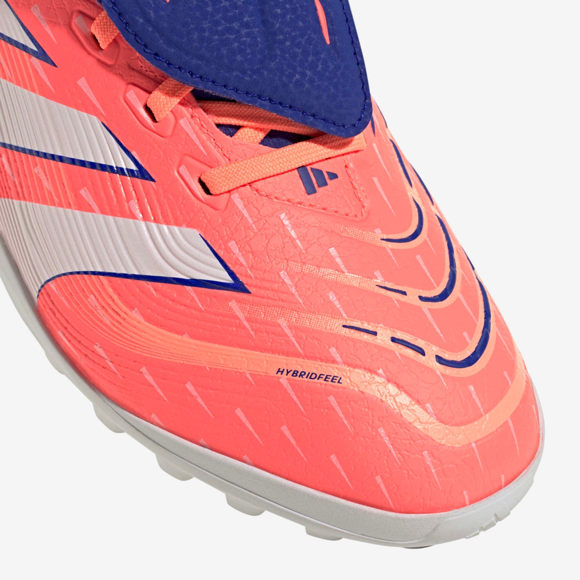 adidas Predator League Fold-Over Tongue Turf Low-Top Soccer Shoes - Signal Coral / Cloud White / Beam Orange