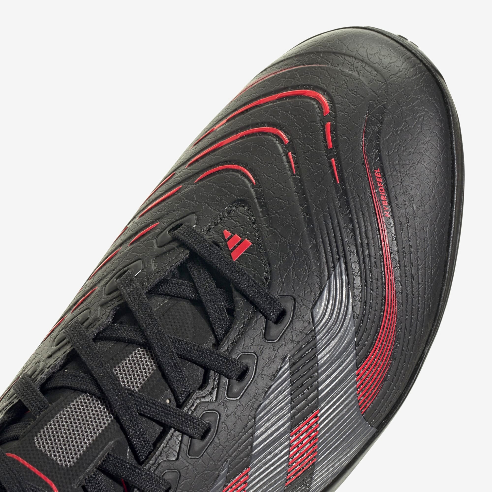 adidas Predator League TF Low-Top Soccer Shoes - Core Black / Grey Four / Lucid Red