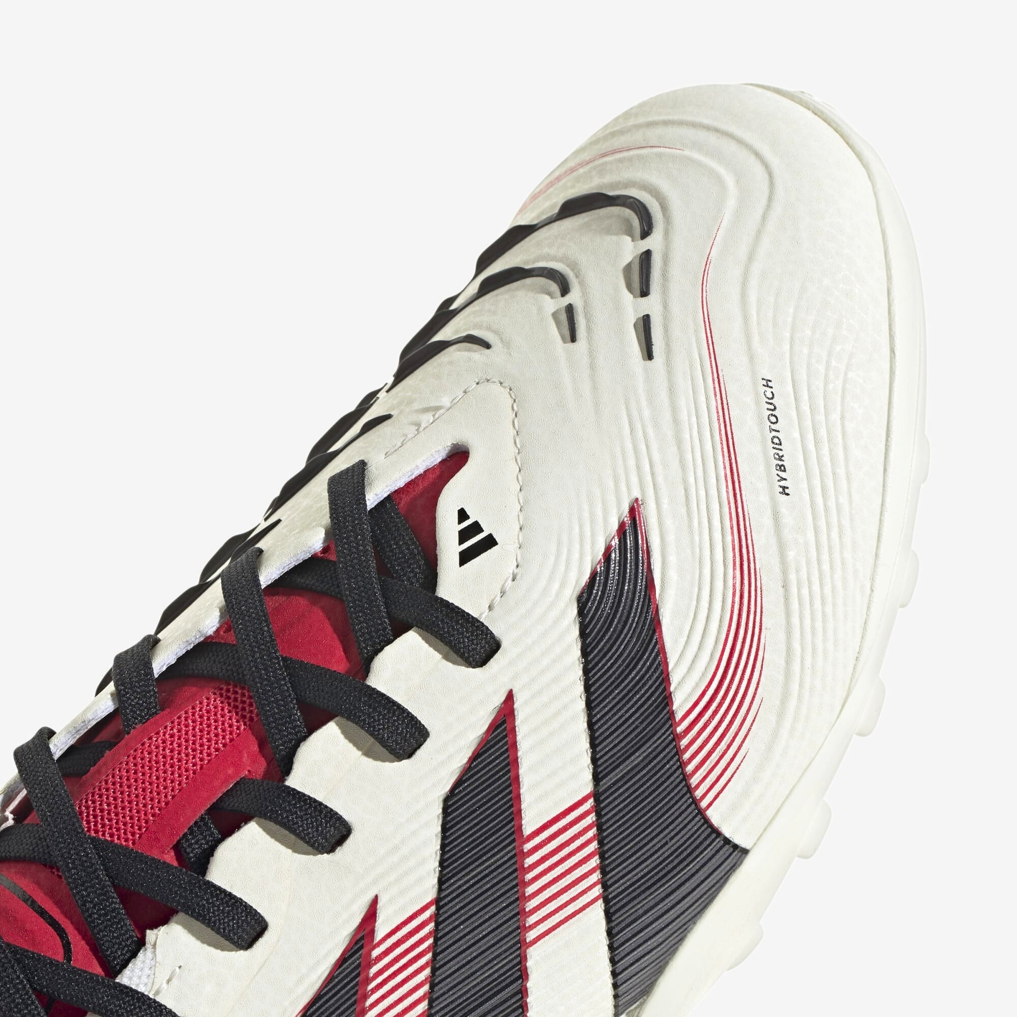 adidas Predator Pro TF Low-Top Soccer Shoes - Off White / Core Black / Pure Ruby