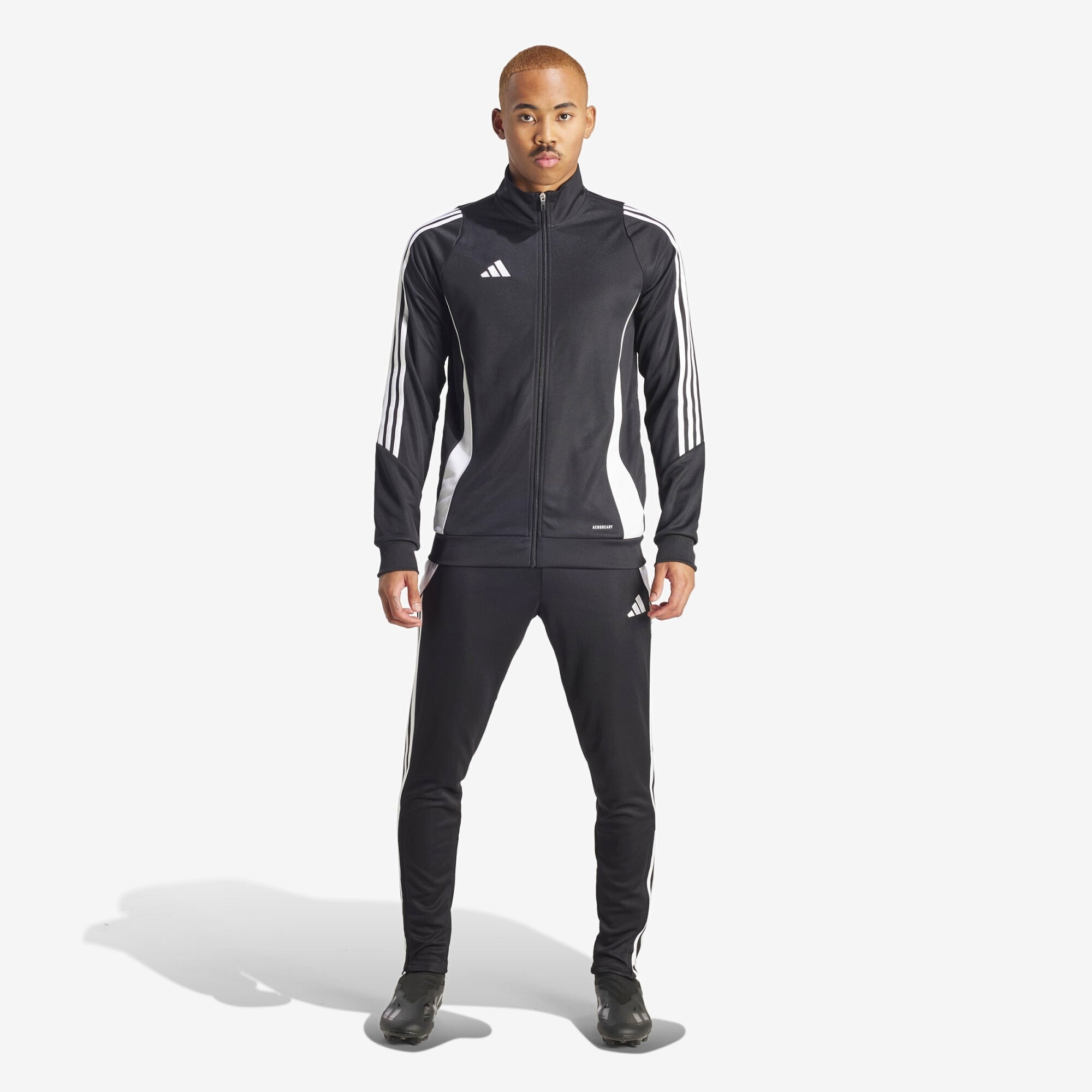 adidas Tiro 24 Training Men's Full-Zip Soccer Track Jacket - Black / White