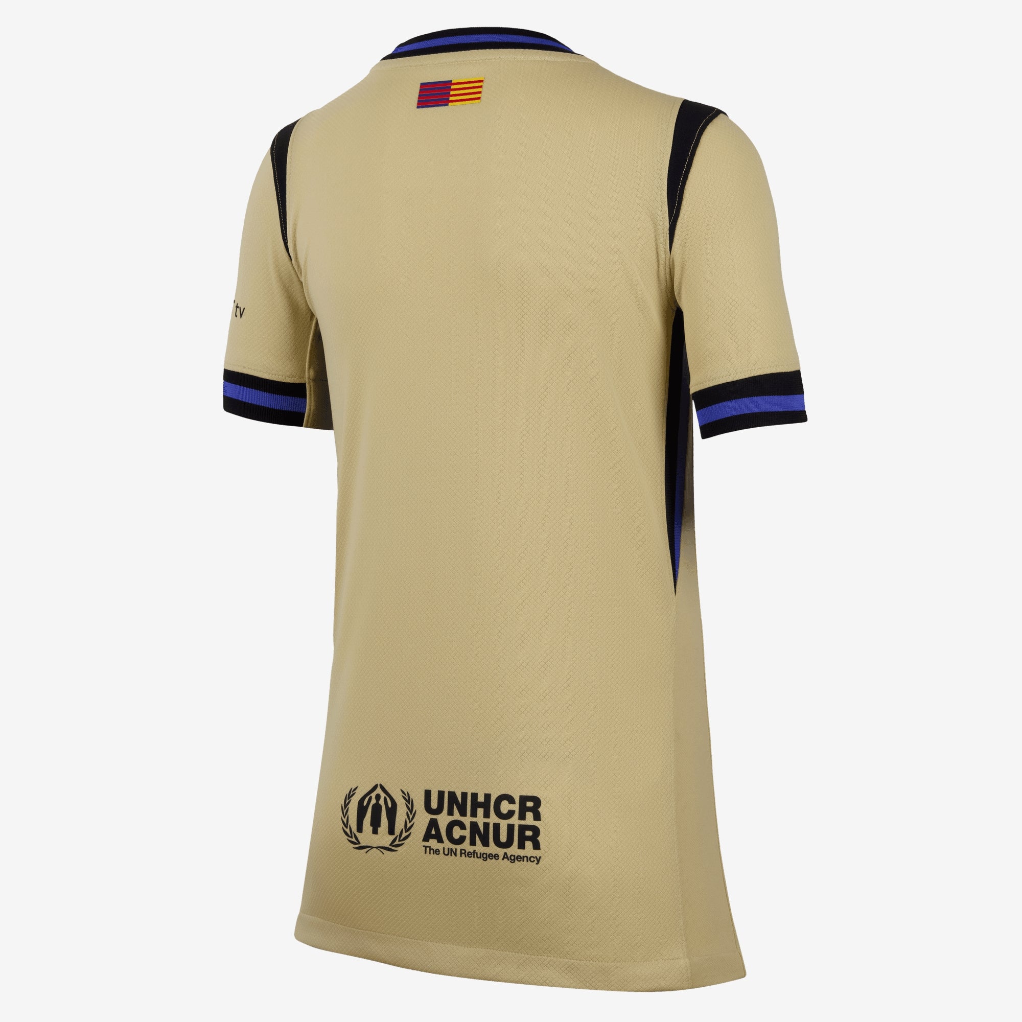 Nike FC Barcelona 2025/26 Stadium Away Big Kids' Kobe Dri-FIT Soccer Replica Jersey - Team Gold/Team Gold/Persian Violet/Black