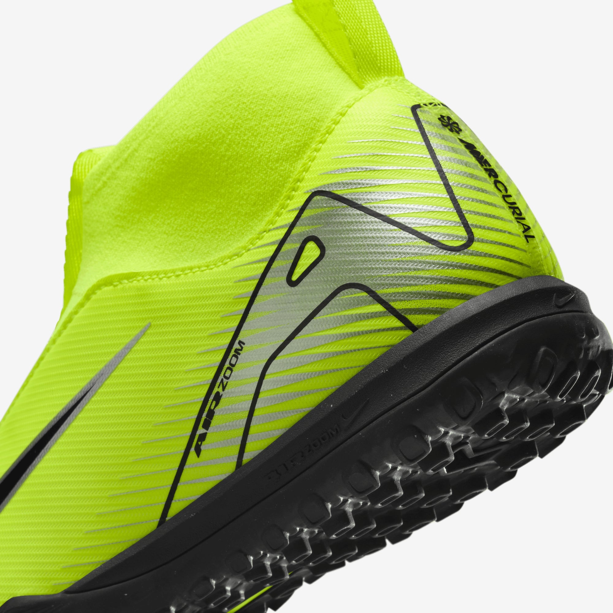 Nike Jr. Mercurial Superfly 10 Academy Little/Big Kids' TF High-Top Soccer Shoes - Volt/Black