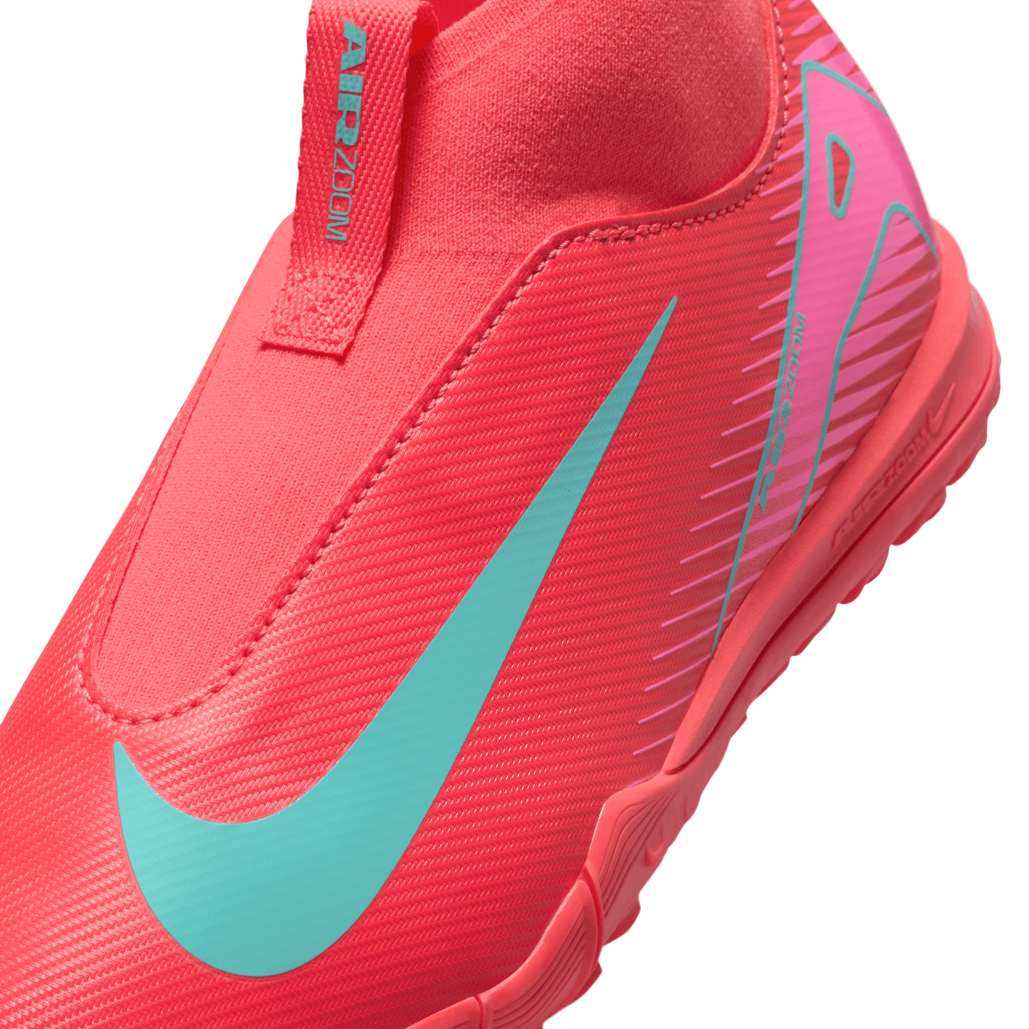 Nike Jr. Mercurial Superfly 10 Academy Little/Big Kids' TF High-Top Soccer Shoes - Ember Glow/Aurora Green