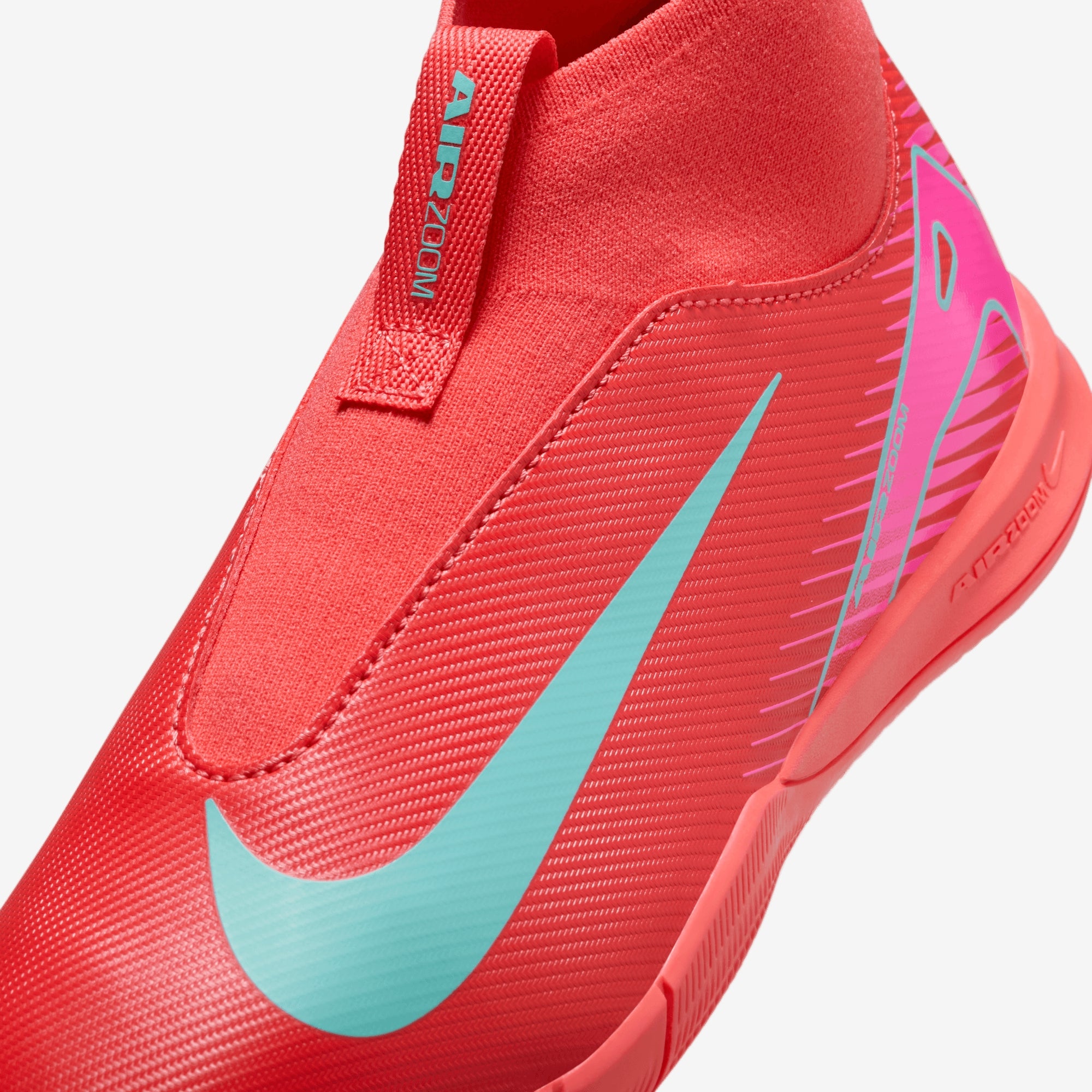 Nike Jr. Mercurial Superfly 10 Academy Little/Big Kids' IC High-Top Soccer Shoes - Ember Glow/Aurora Green