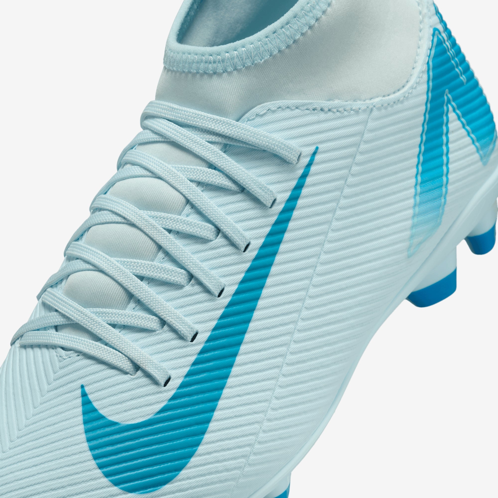 Nike Jr. Mercurial Superfly 10 Club Little/Big Kids' MG High-Top Soccer Cleats - Glacier Blue/Blue Orbit