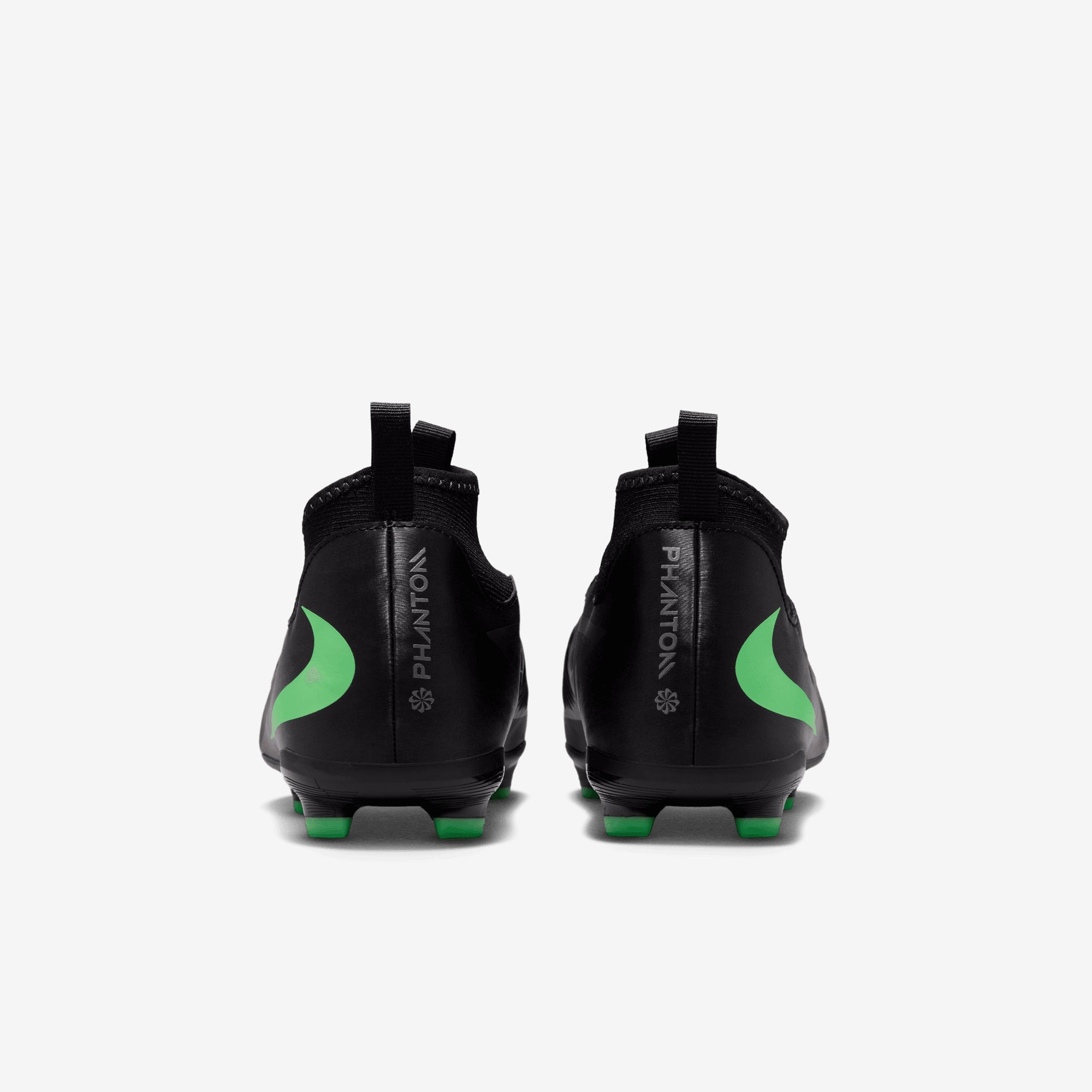 Nike Jr. Phantom 6 High Academy Big Kids' Multi-Ground Soccer Cleats - Black/Illusion Green-Black