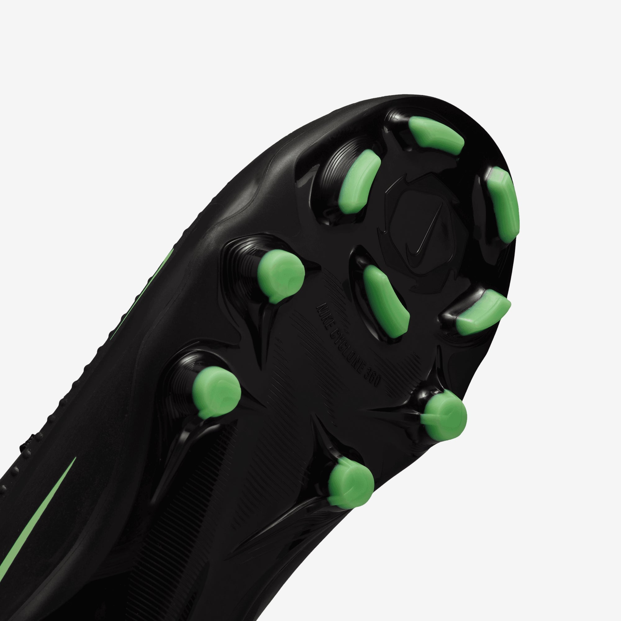 Nike Jr. Phantom 6 Low Academy Big Kids' Multi-Ground Soccer Cleats - Black/Illusion Green-Black