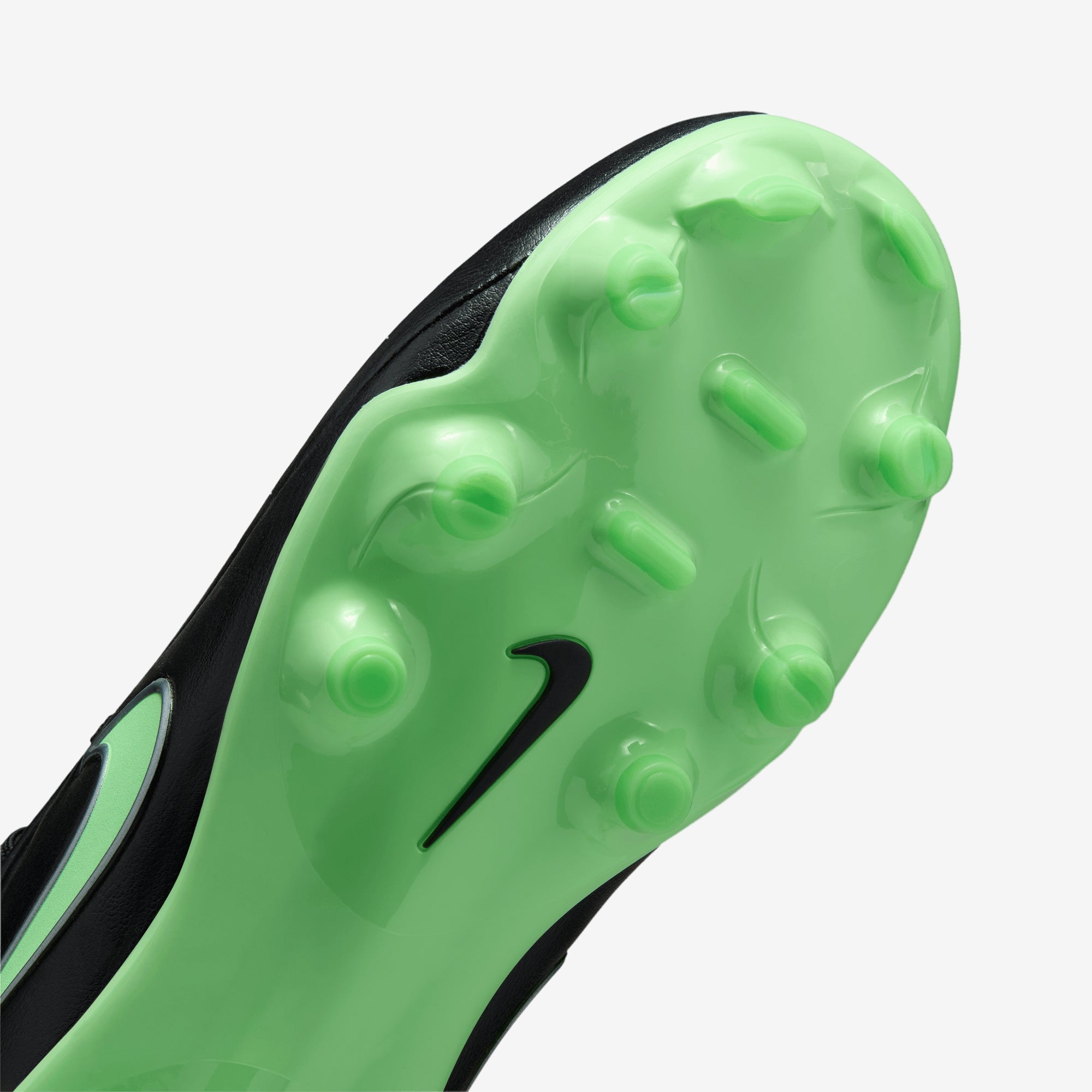 Nike Jr. Tiempo Maestro Academy Big Kids' Multi-Ground Low-Top Soccer Cleats - Black/Illusion Green-Black