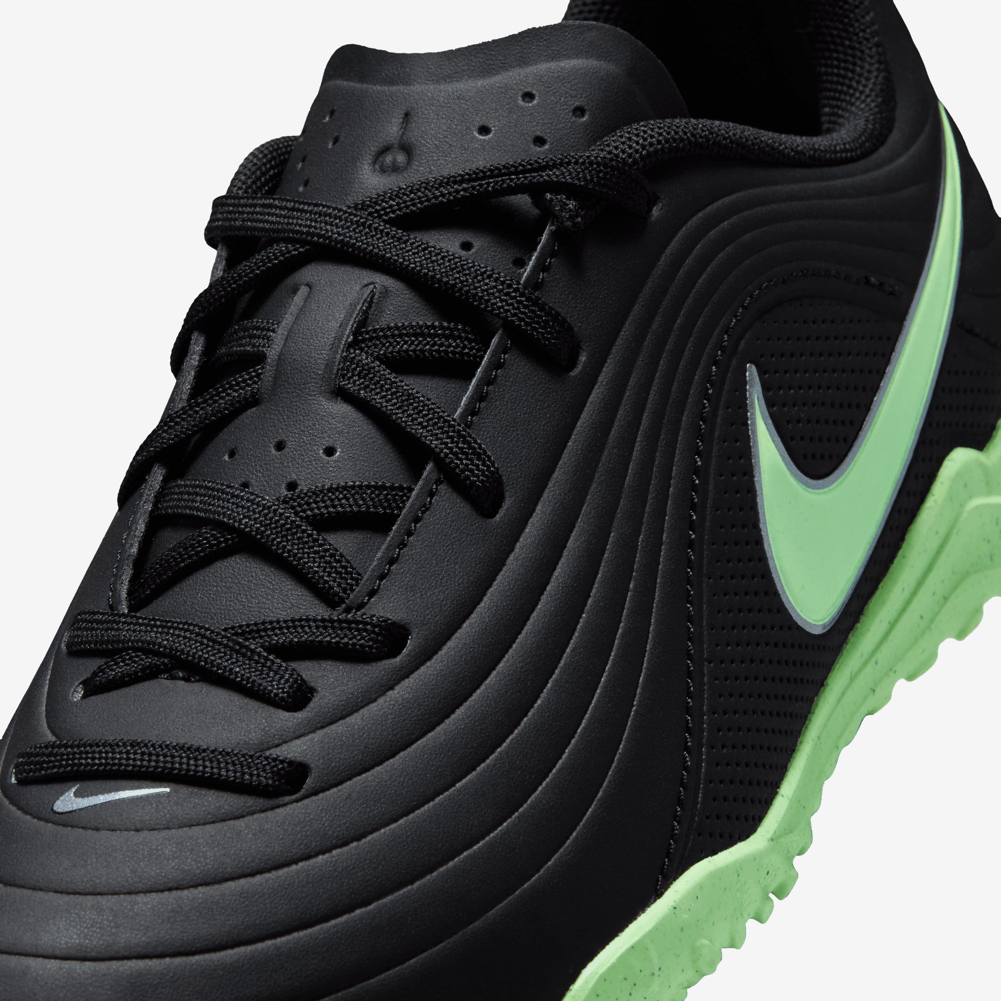 Nike Jr. Tiempo Maestro Club Big Kids Turf Low-Top Soccer Shoes - Black/Illusion Green-Black