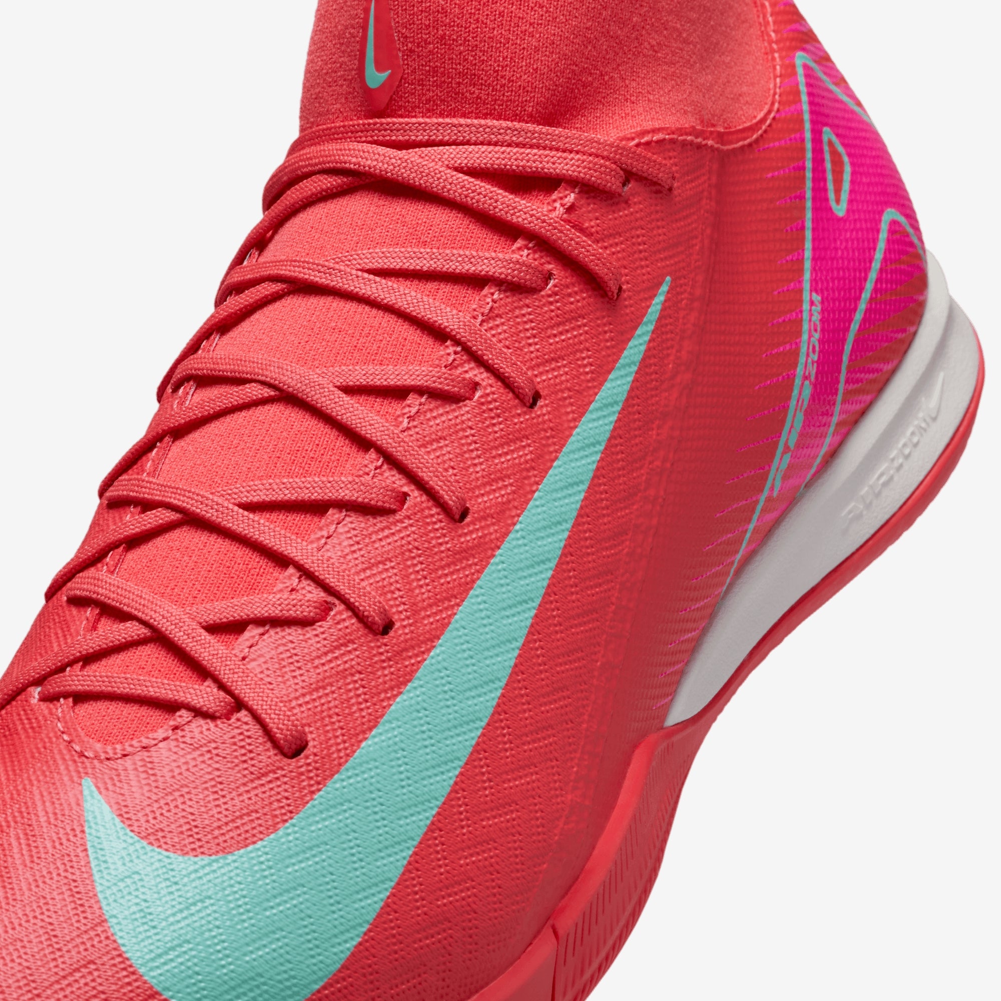 Nike Mercurial Superfly 10 Academy IC High-Top Soccer Shoes - Ember Glow/Aurora Green