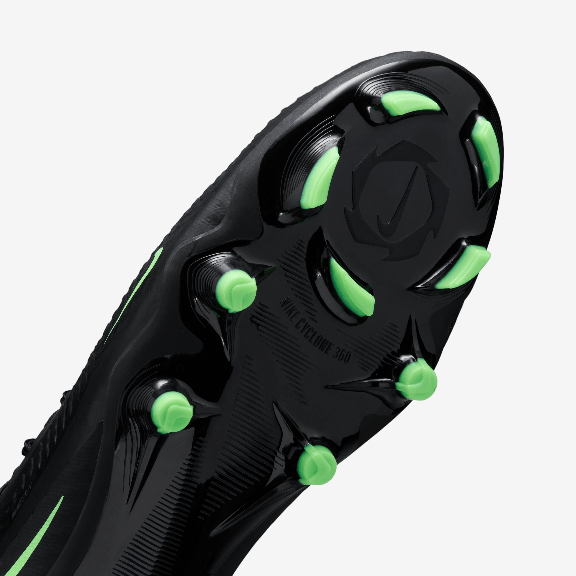 Nike Phantom 6 High Academy Multi-Ground Soccer Cleats - Black/Illusion Green-Black