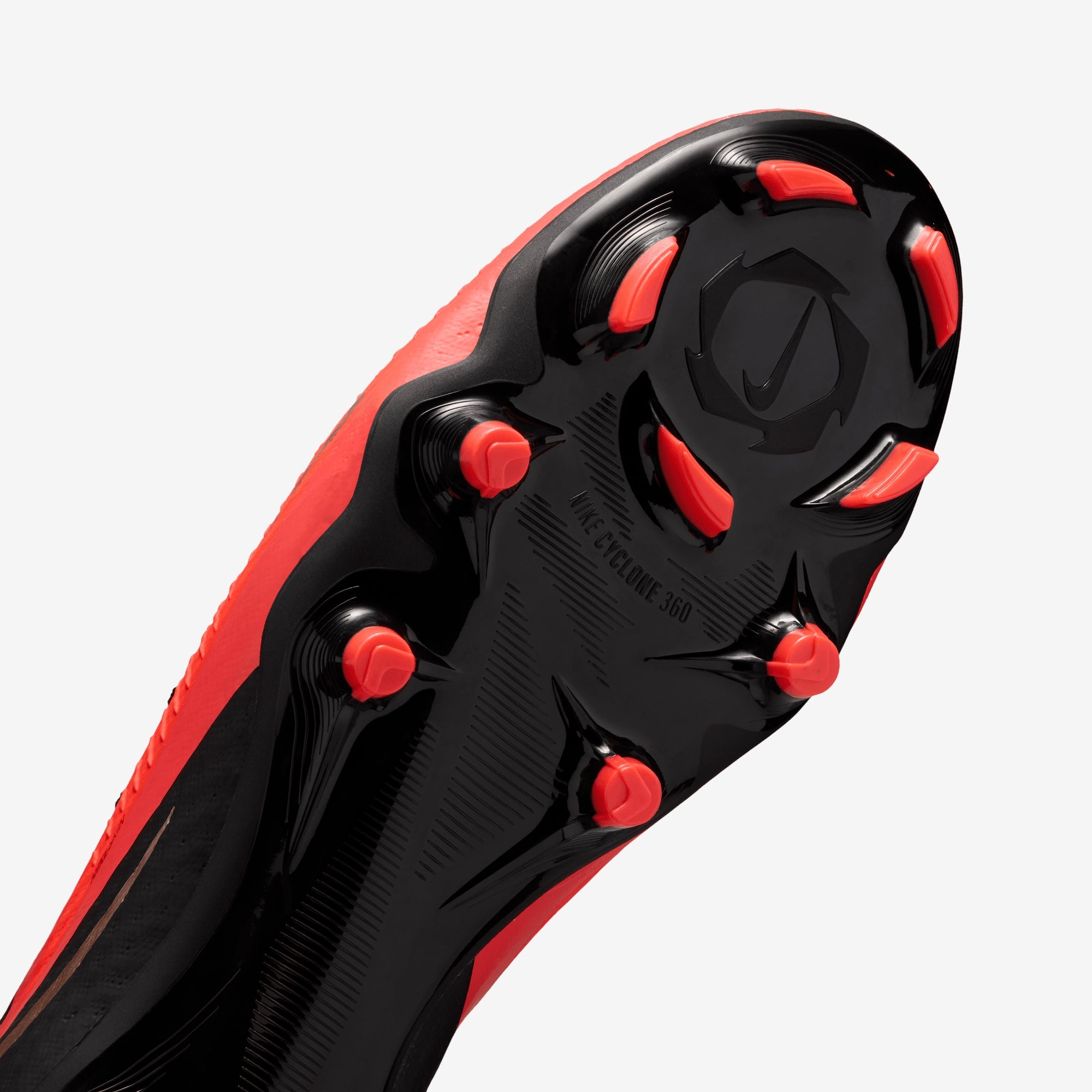 Nike Phantom 6 High Academy Multi-Ground Soccer Cleats - Bright Crimson/Blur-Black