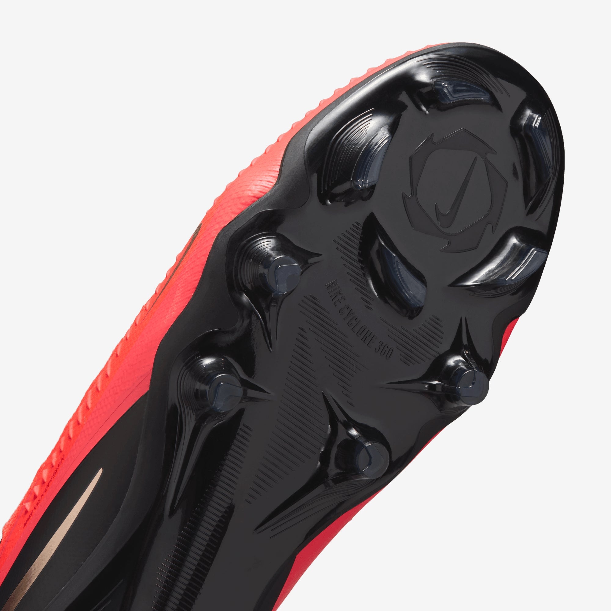Nike Phantom 6 High Pro Firm-Ground Soccer Cleats - Bright Crimson/Blur-Black