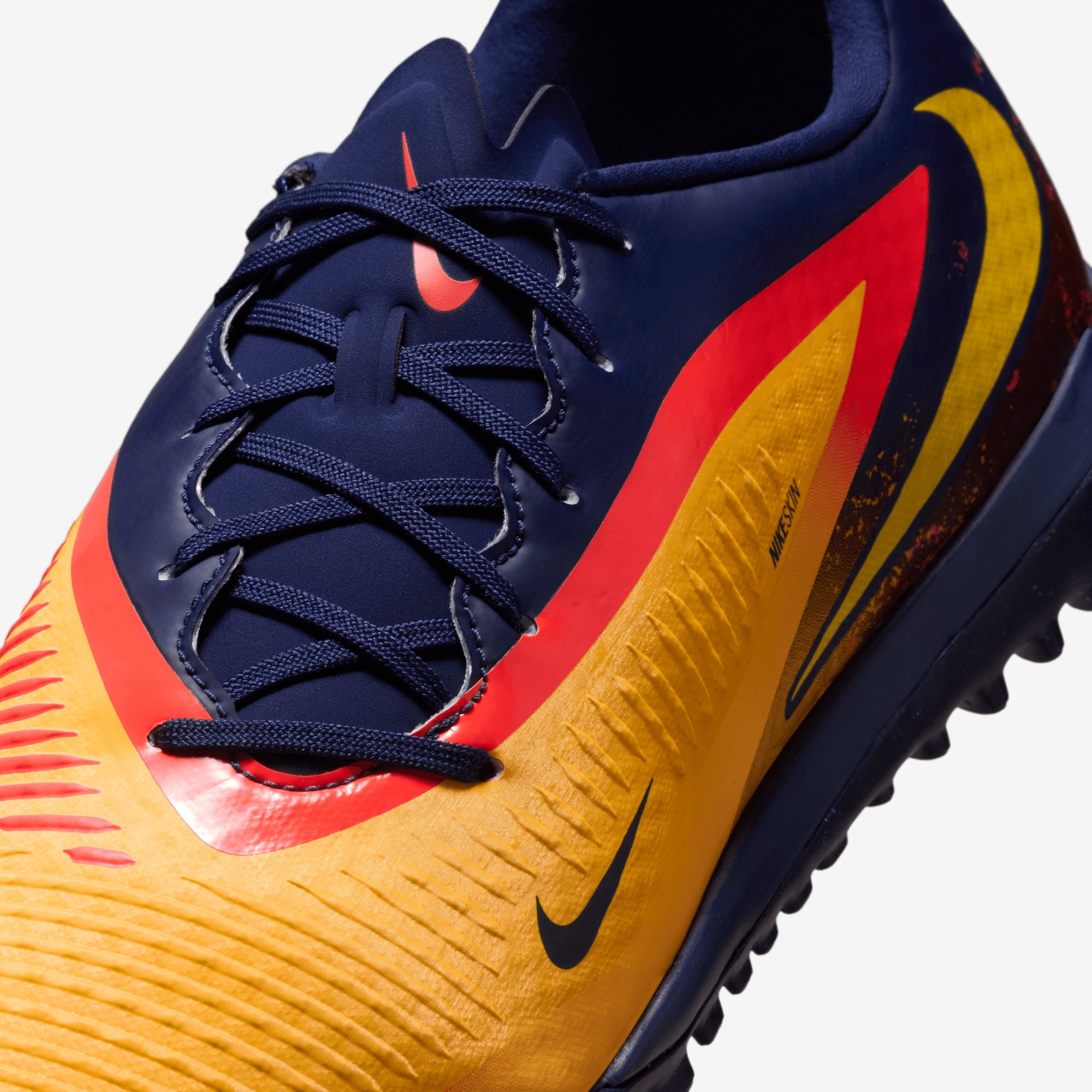 Nike Phantom 6 Low Academy "Erling Haaland" Turf Soccer Shoes - Laser Orange/Lemon Venom-Blue Void