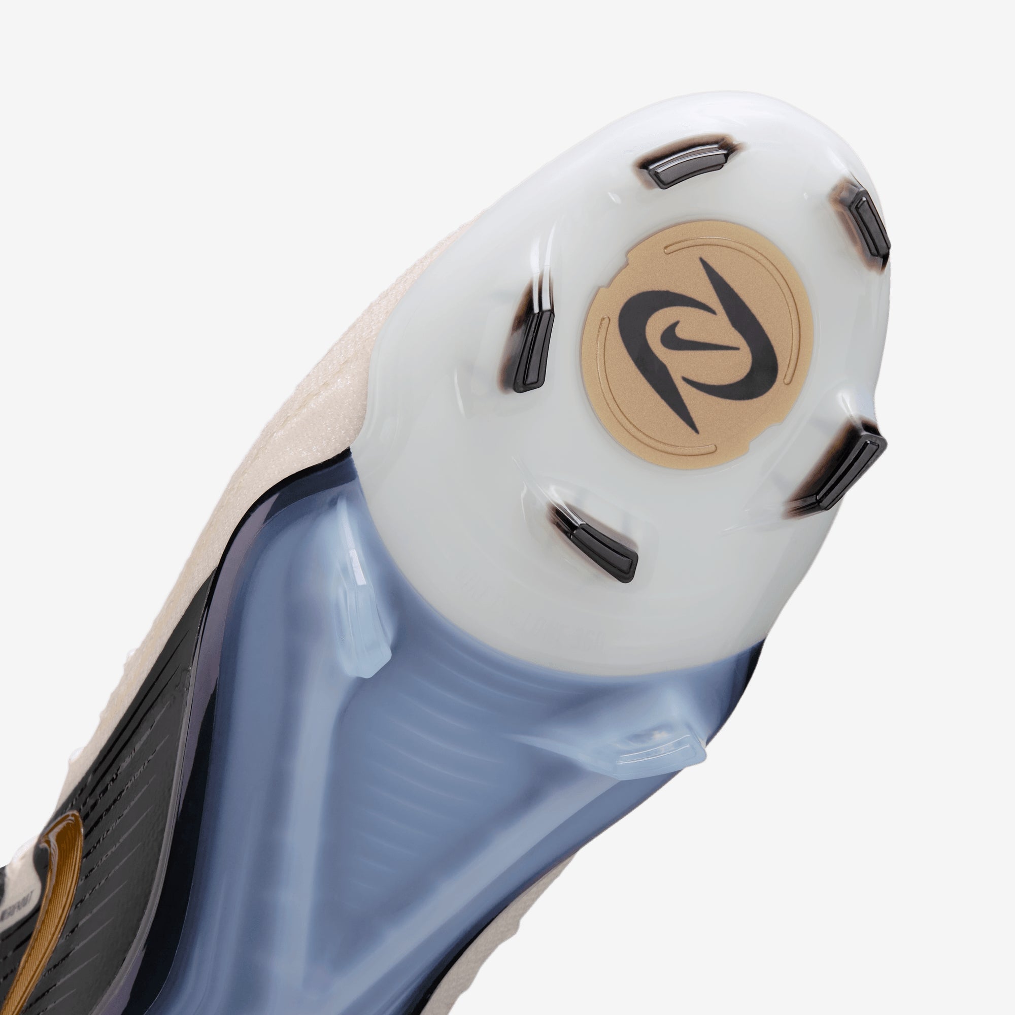 Nike Phantom Luna 2 Elite FG High-Top Soccer Cleats - White/Black-Mtlc Gold Coin