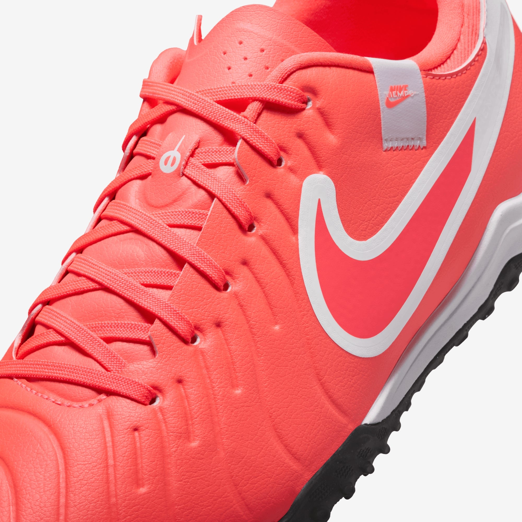 Nike Tiempo Legend 10 Academy TF Low-Top Soccer Shoes - Hot Lava/White