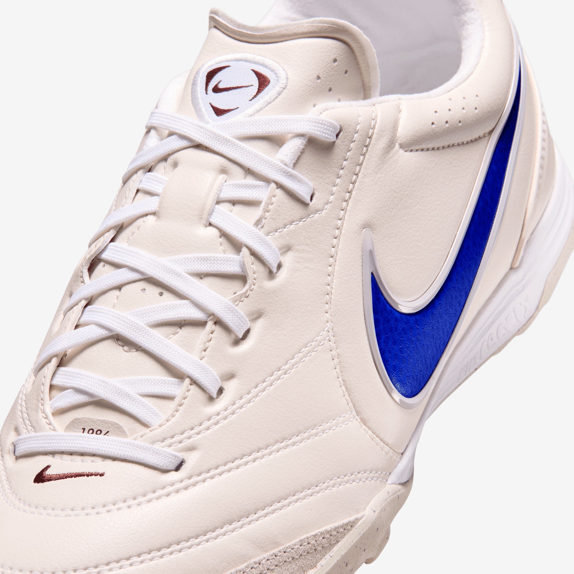 Nike Tiempo Ligera Pro Turf Low-Top Soccer Shoes - Chalk/Racer Blue-White