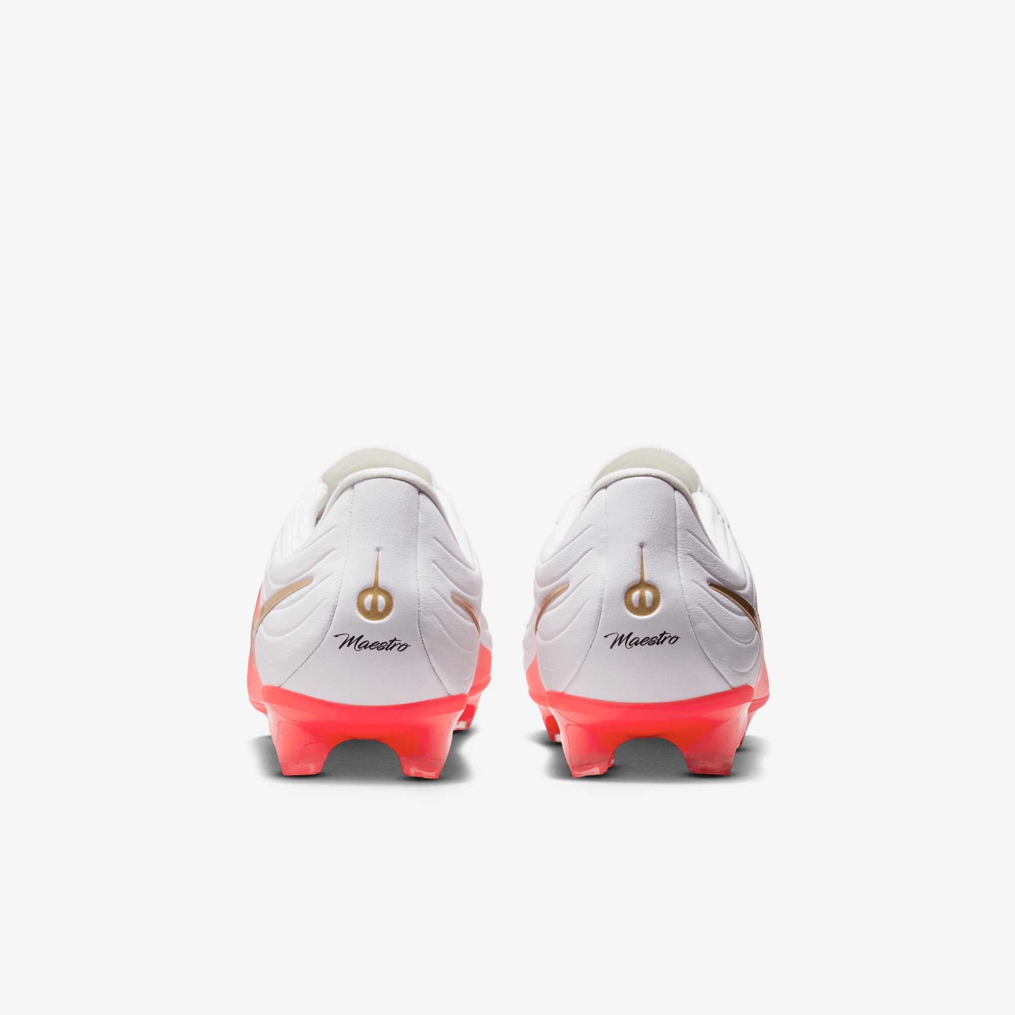 Nike Tiempo Maestro Academy Multi-Ground Low-Top Soccer Cleats - White/Blur-Bright Crimson
