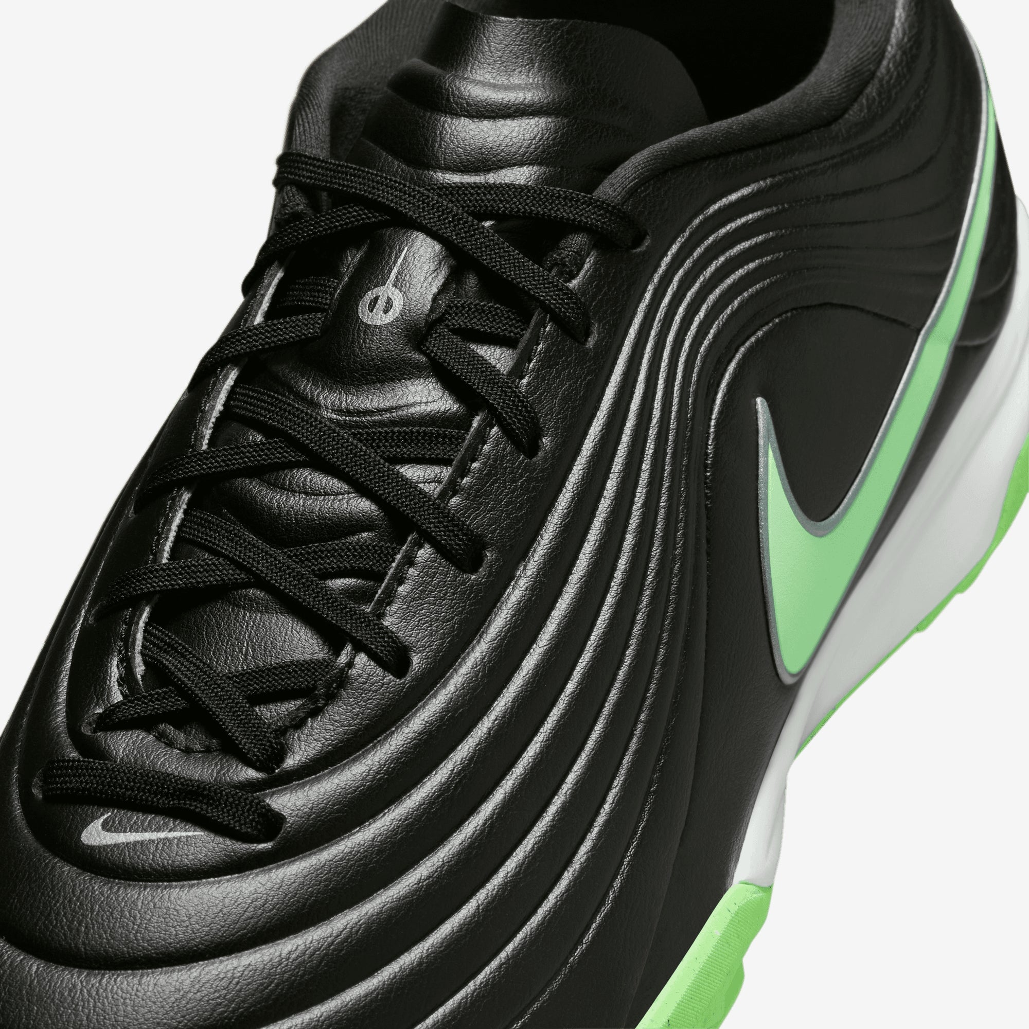 Nike Tiempo Maestro Academy Turf Low-Top Soccer Shoes - Black/Illusion Green-Black