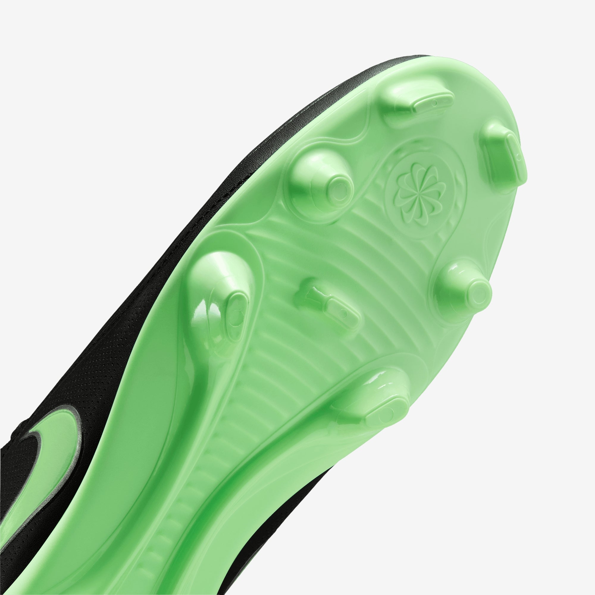 Nike Tiempo Maestro Club Multi-Ground Low-Top Soccer Cleats - Black/Illusion Green-Black