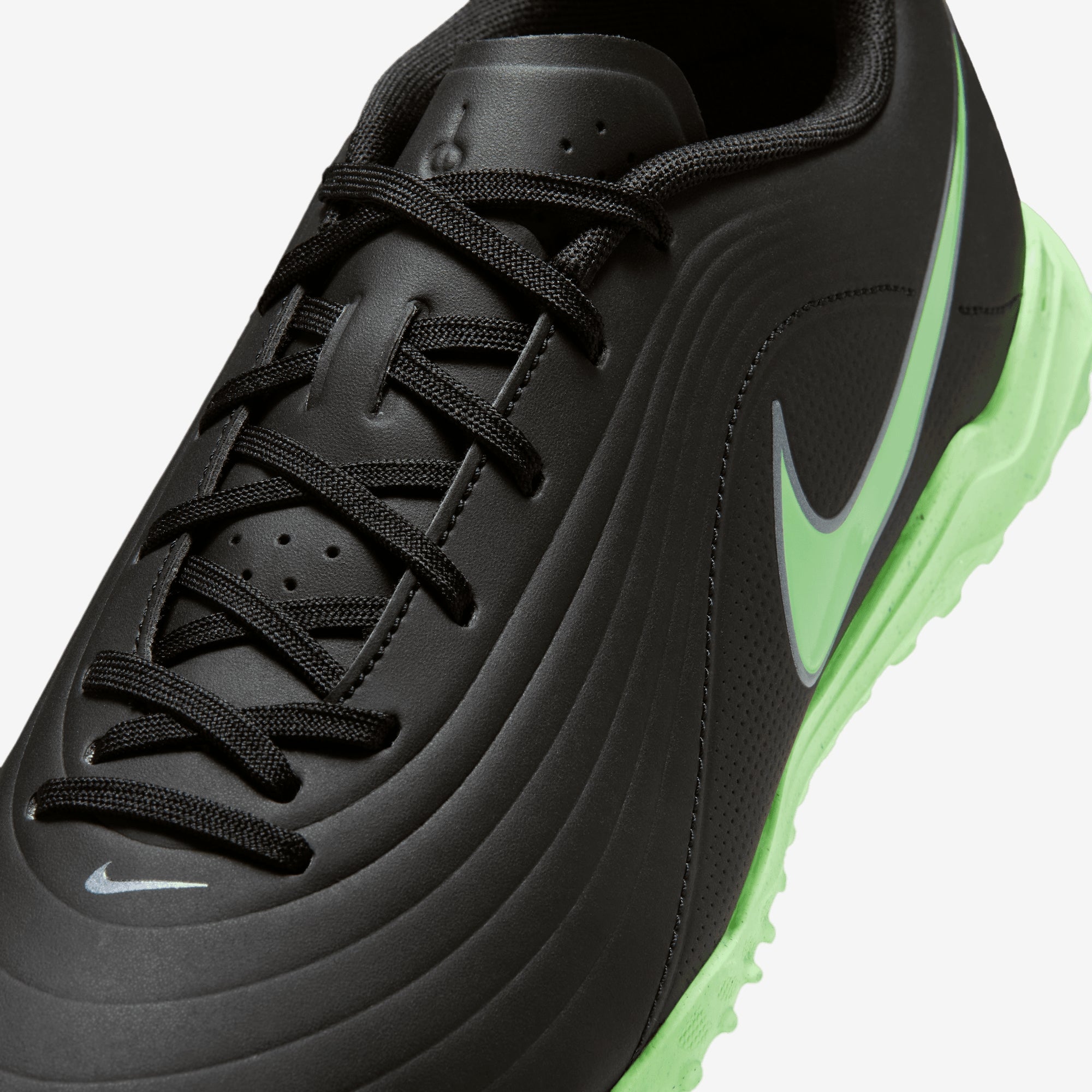 Nike Tiempo Maestro Club Turf Low-Top Soccer Shoes - Black/Illusion Green-Black