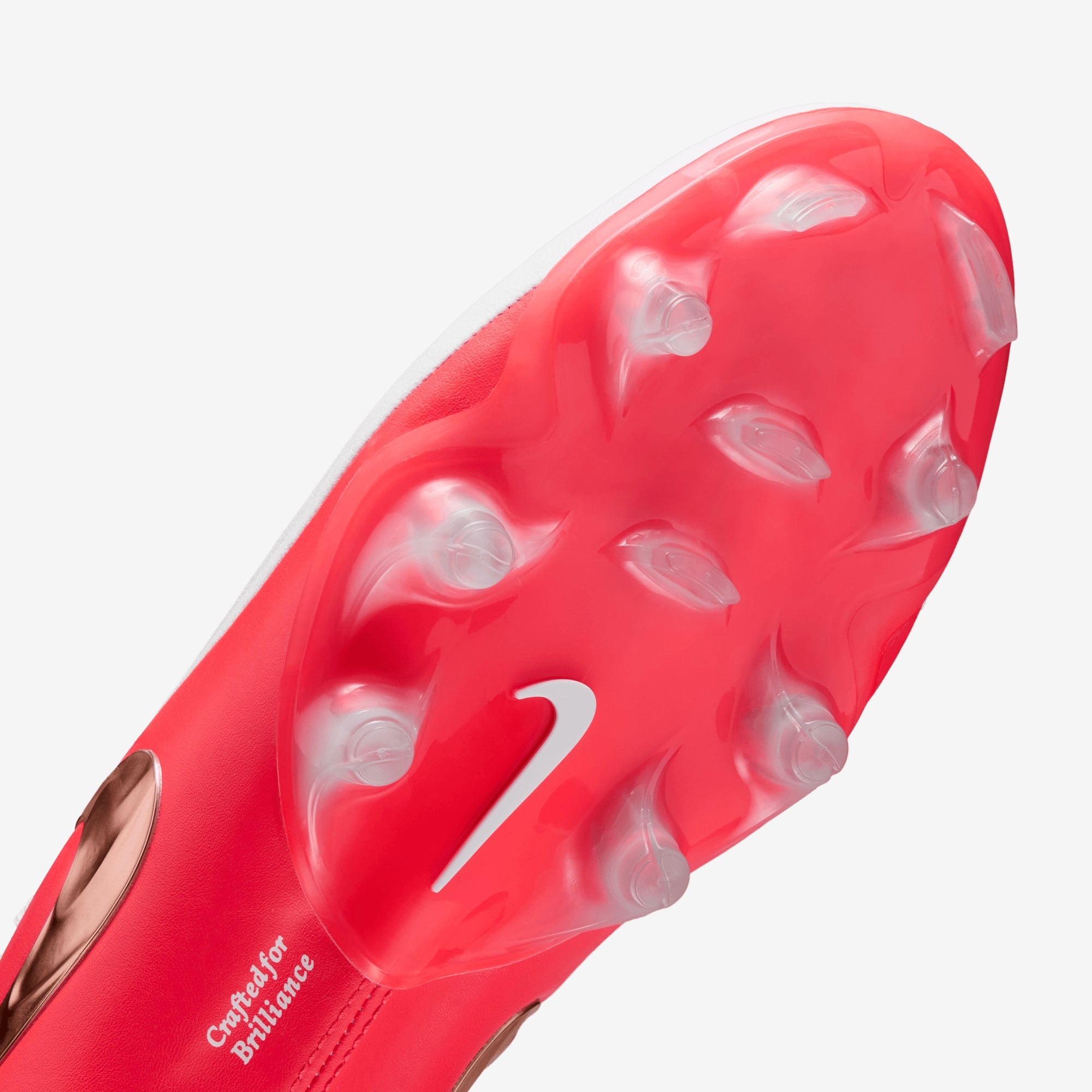 Nike Tiempo Maestro Elite Firm-Ground Low-Top Soccer Cleats - White/Blur-Bright Crimson
