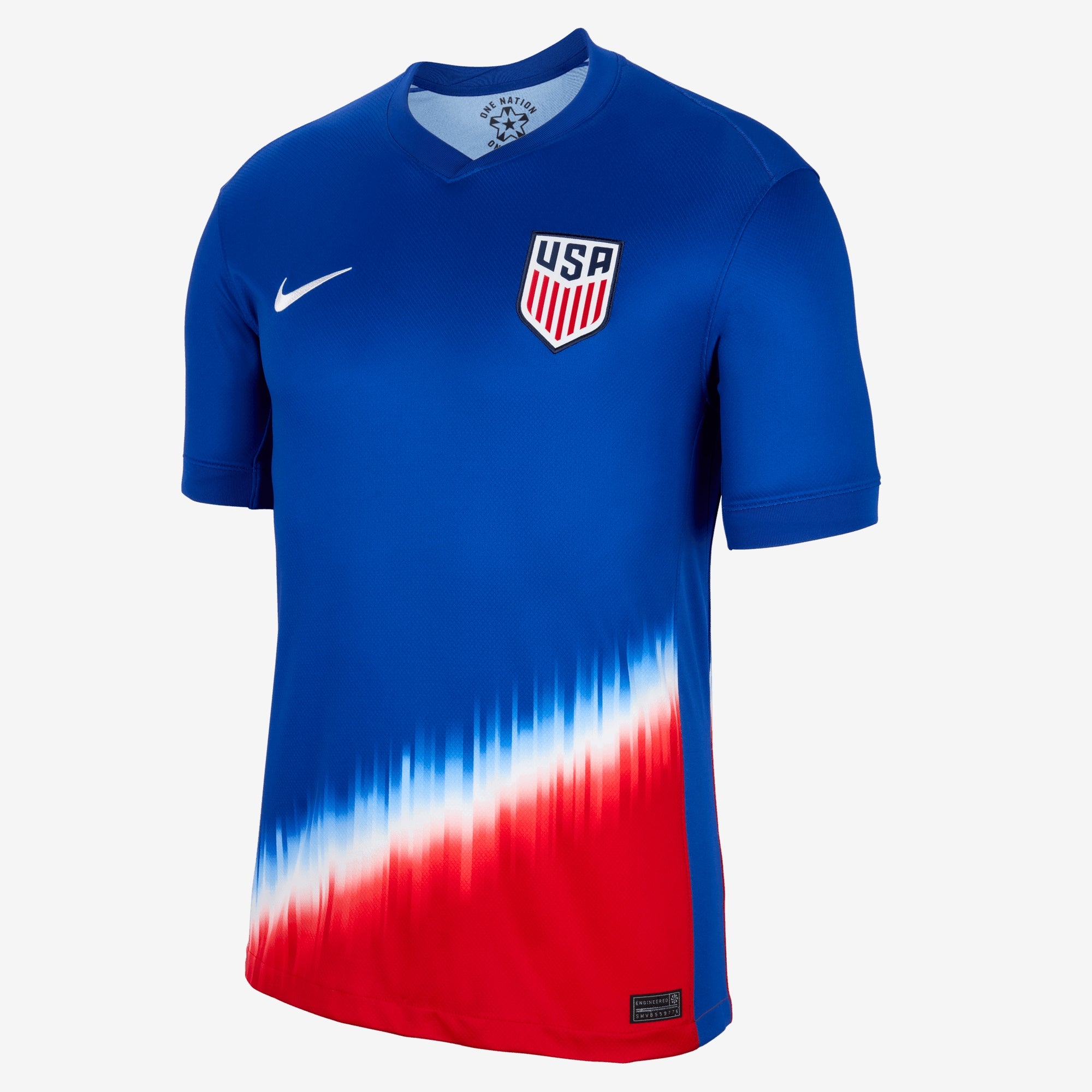 Nike USMNT 2024 Stadium Away Men's Dri-FIT Soccer Replica Jersey - Old Royal/Sport Red/White/White