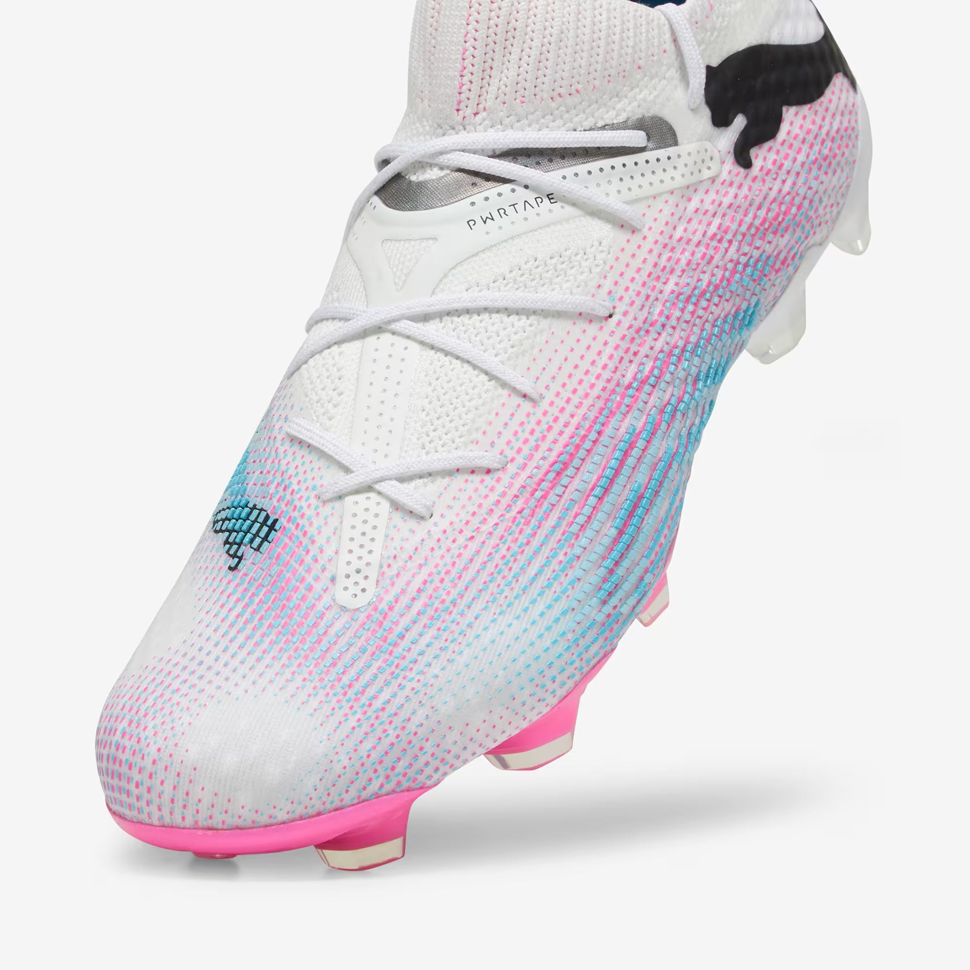 PUMA FUTURE 7 ULTIMATE Firm/Artificial-Ground Low-Top Soccer Cleats - PUMA White-PUMA Black-Poison Pink