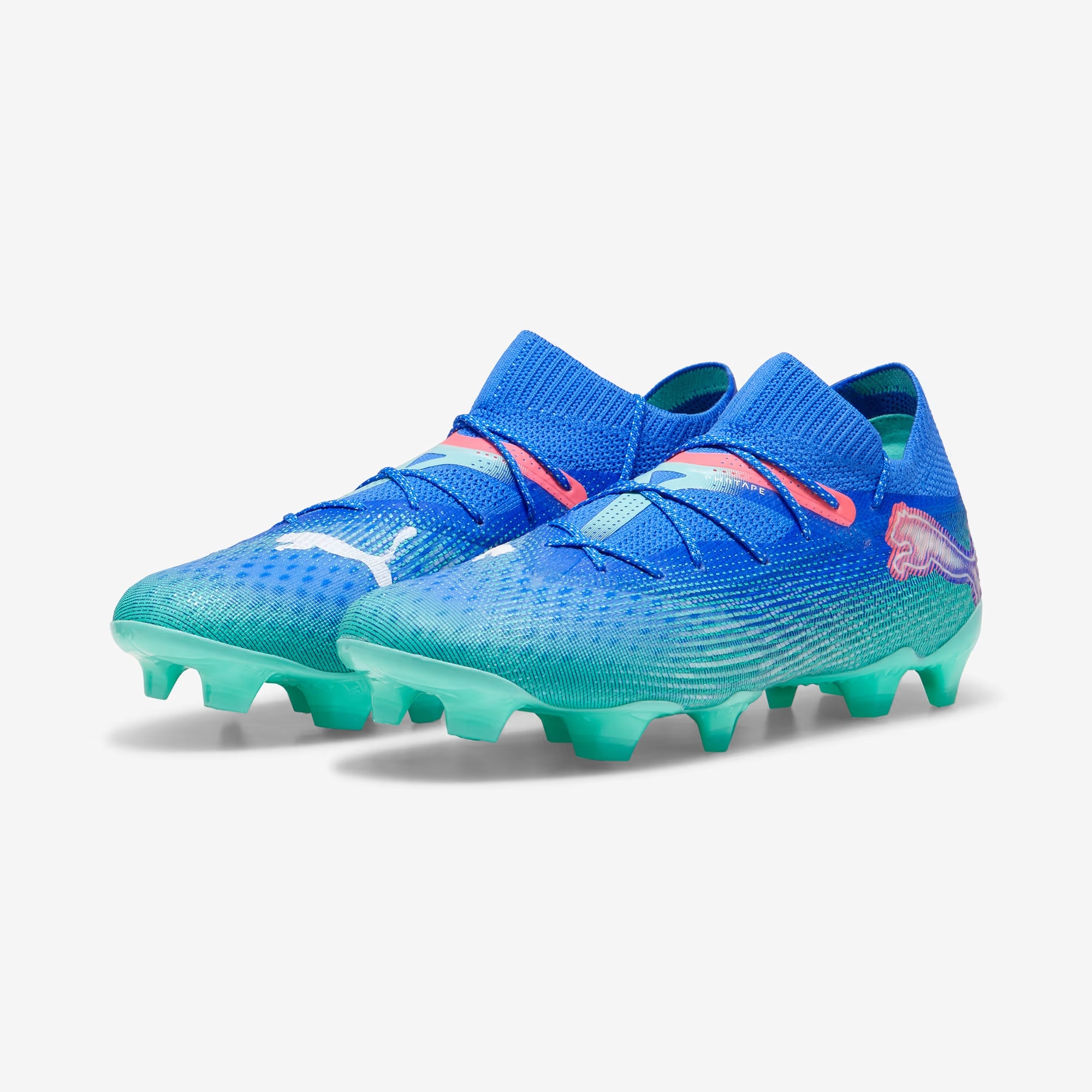 PUMA FUTURE 7 ULTIMATE Firm/Artificial-Ground Low-Top Soccer Cleats - Bluemazing-PUMA White-Electric Peppermint