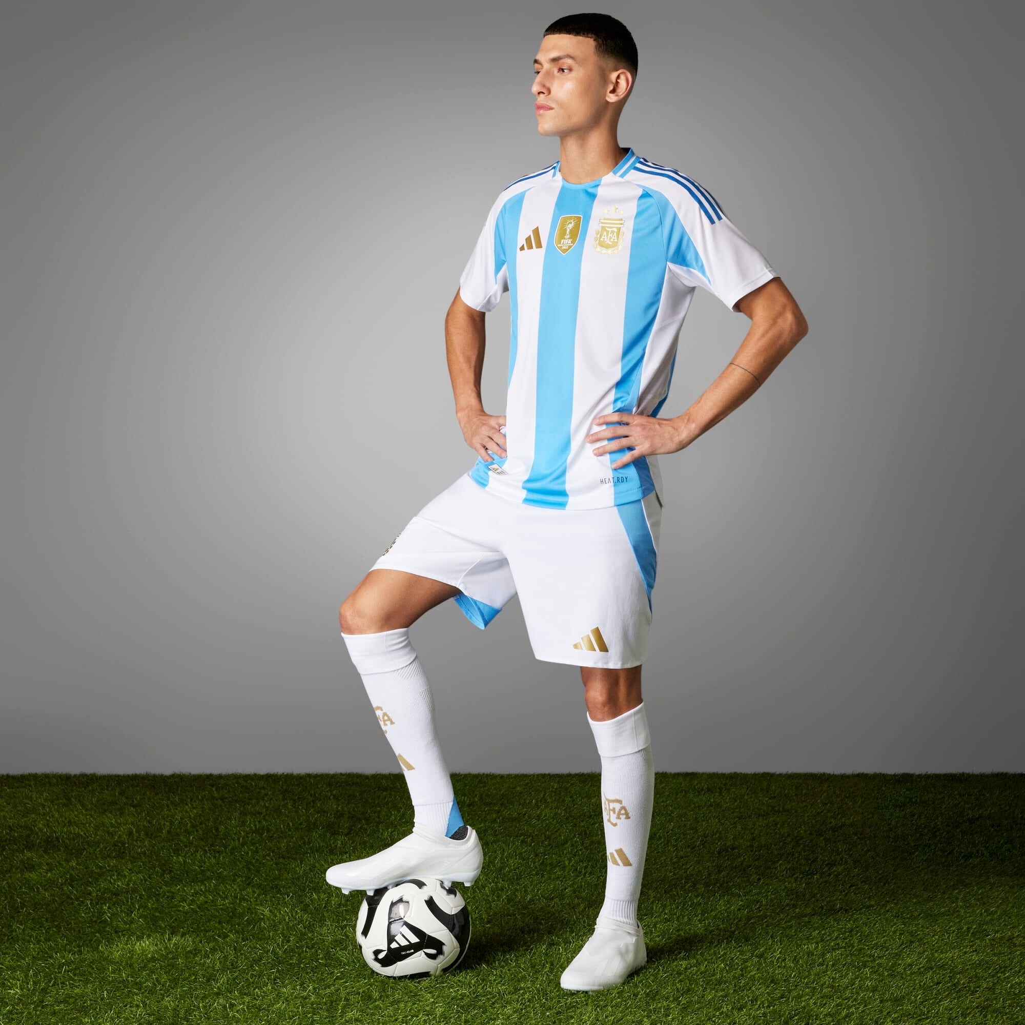 adidas Argentina 2024 Match Home Men's HEAT.RDY Soccer Authentic Jersey - White / Blue Burst