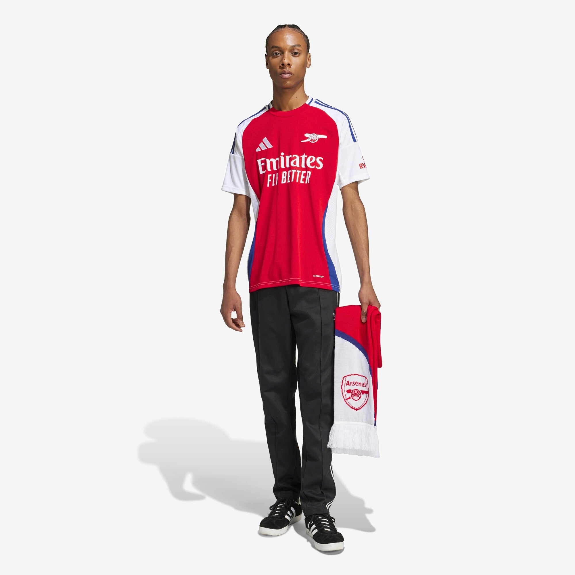 adidas Arsenal 2024/25 Stadium Home Men's AEROREADY Soccer Replica Jersey - Better Scarlet / White