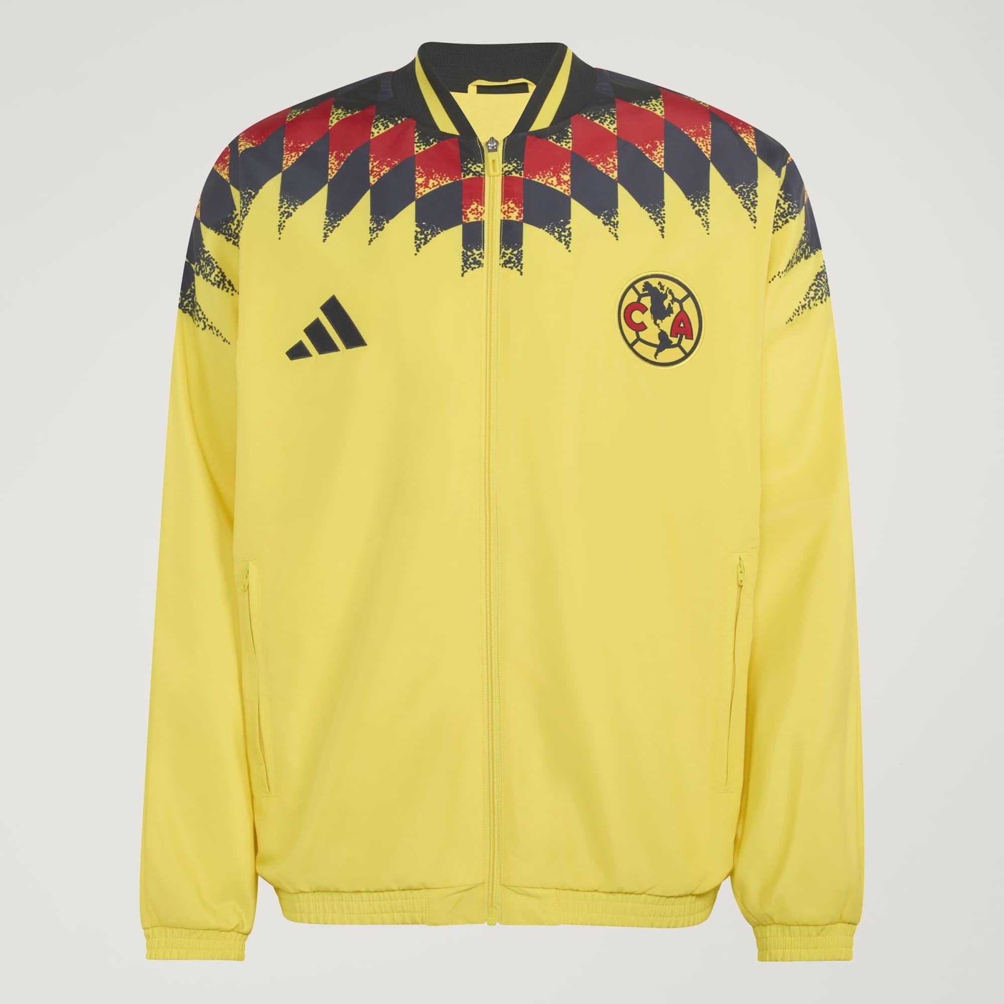 adidas Club America Stadium Track Top Men's Full-Zip Soccer Jacket - Impact Yellow