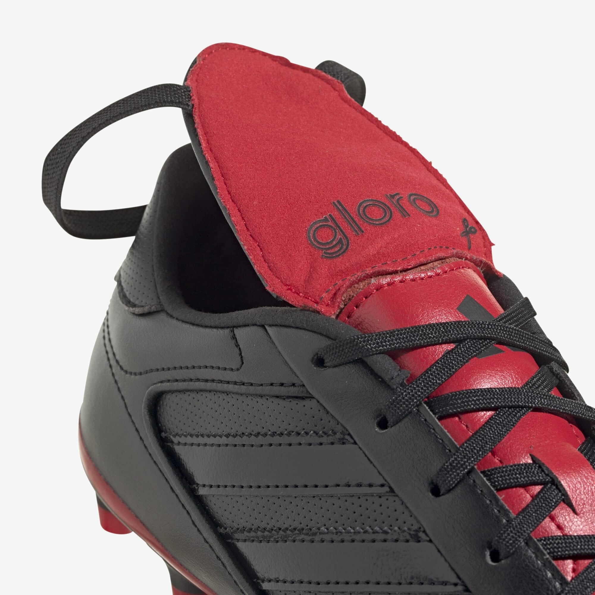 adidas Copa Gloro 2 FG Low-Top Soccer Cleats - Core Black / Core Black / Better Scarlet