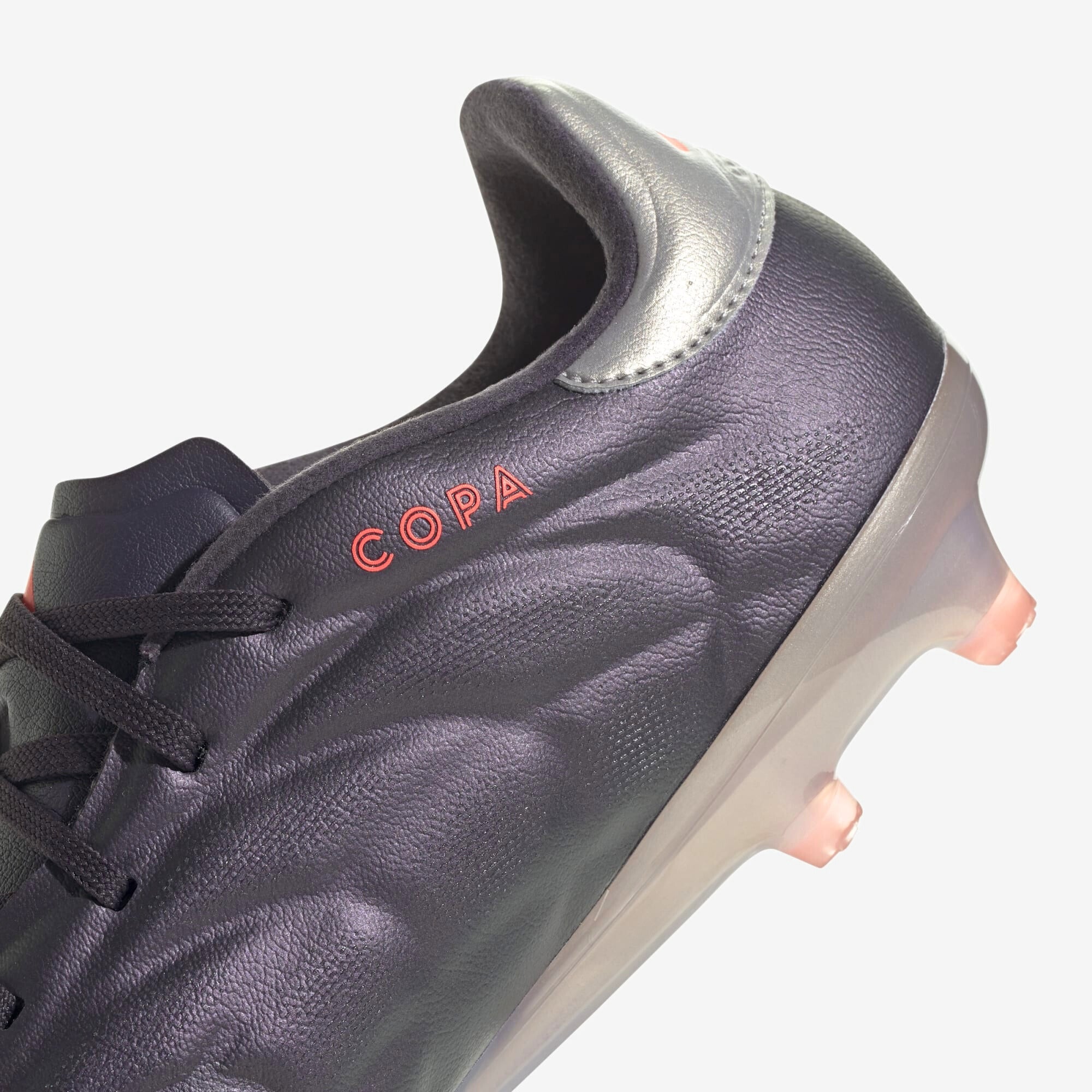 adidas Copa Pure 2 Elite FG Low-Top Soccer Cleats - Aurora Black / Platinum Metallic / Turbo