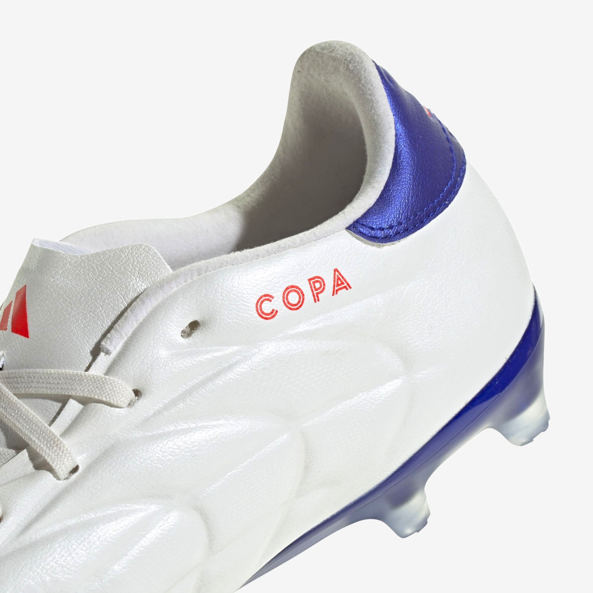 adidas Copa Pure 2 Pro FG Low-Top Soccer Cleats - Cloud White / Lucid Blue / Solar Red