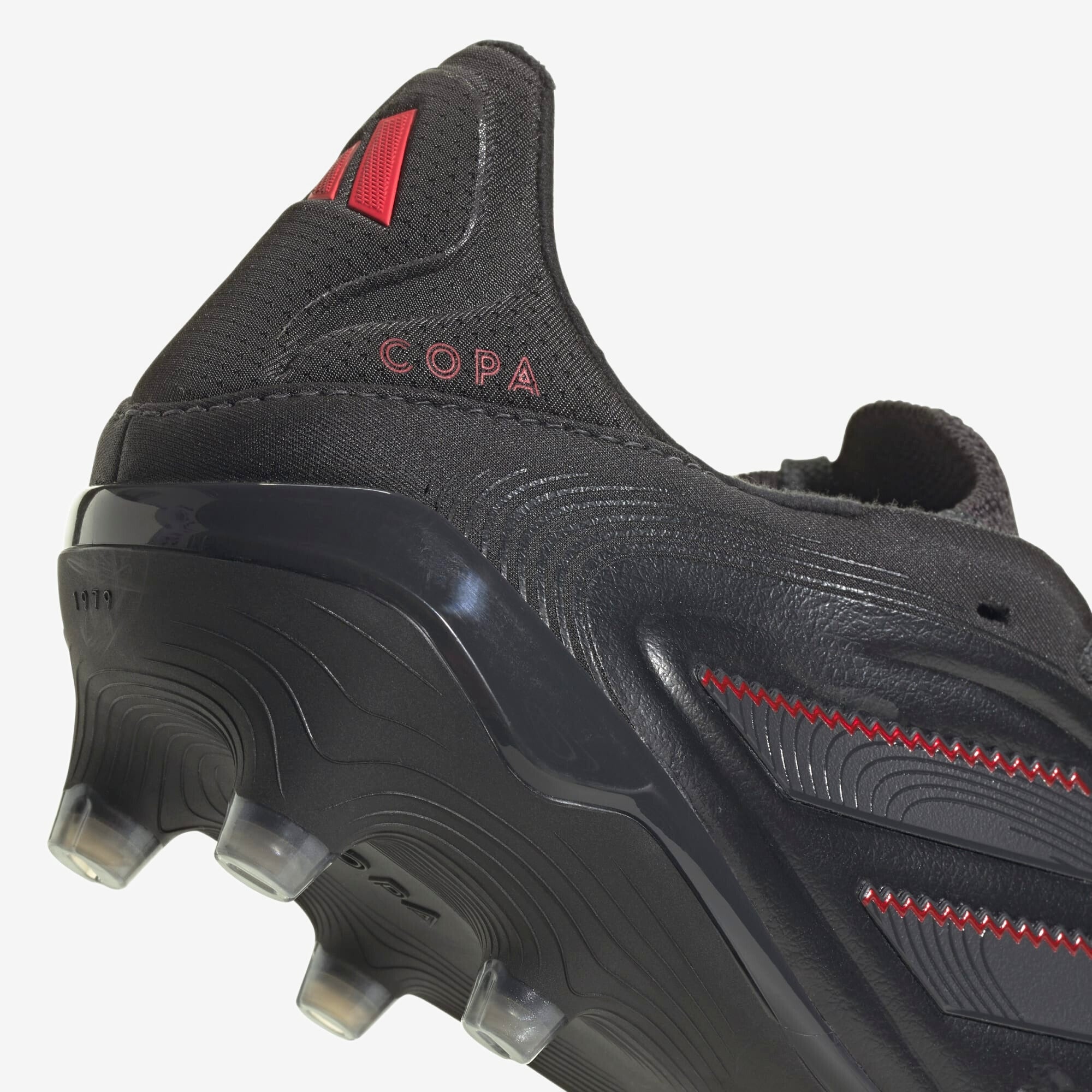 adidas Copa Pure 3 Elite FG Low-Top Soccer Cleats - Core Black / Carbon / Lucid Red